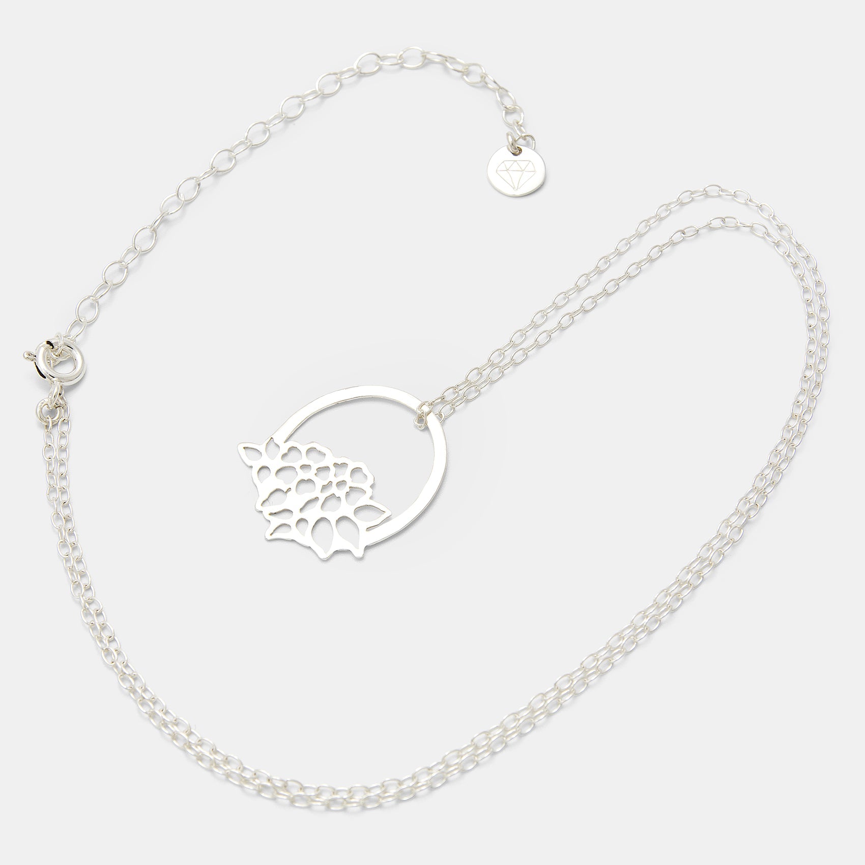 Basket of Flowers Sterling Silver Pendant Necklace - Simone Walsh Jewellery Australia
