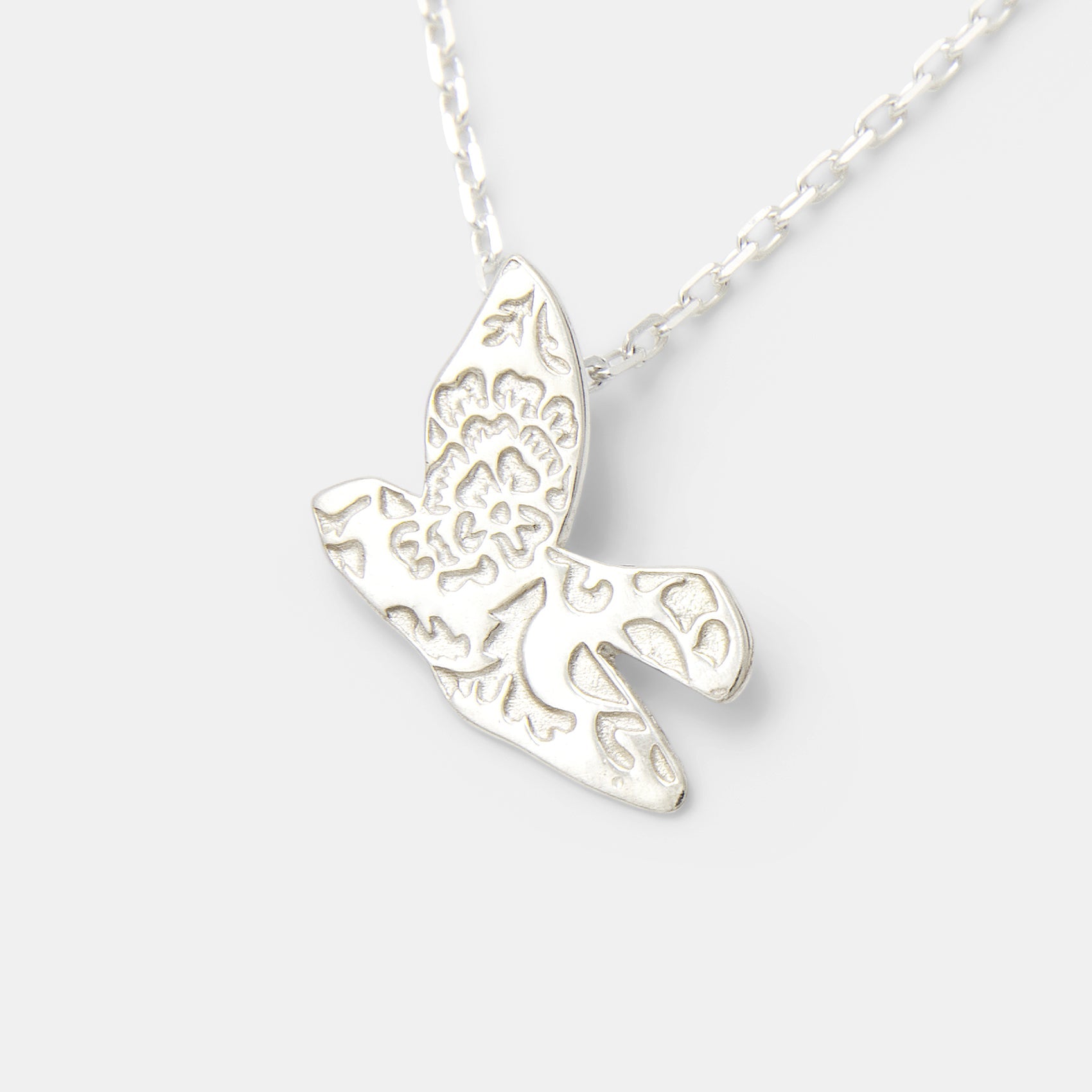 Flying Bird Sterling Silver Pendant Necklace - Simone Walsh Jewellery Australia