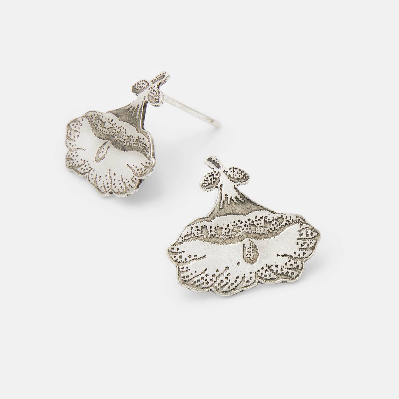 Hibiscus Flower Sterling Silver Stud Earrings - Simone Walsh Jewellery Australia