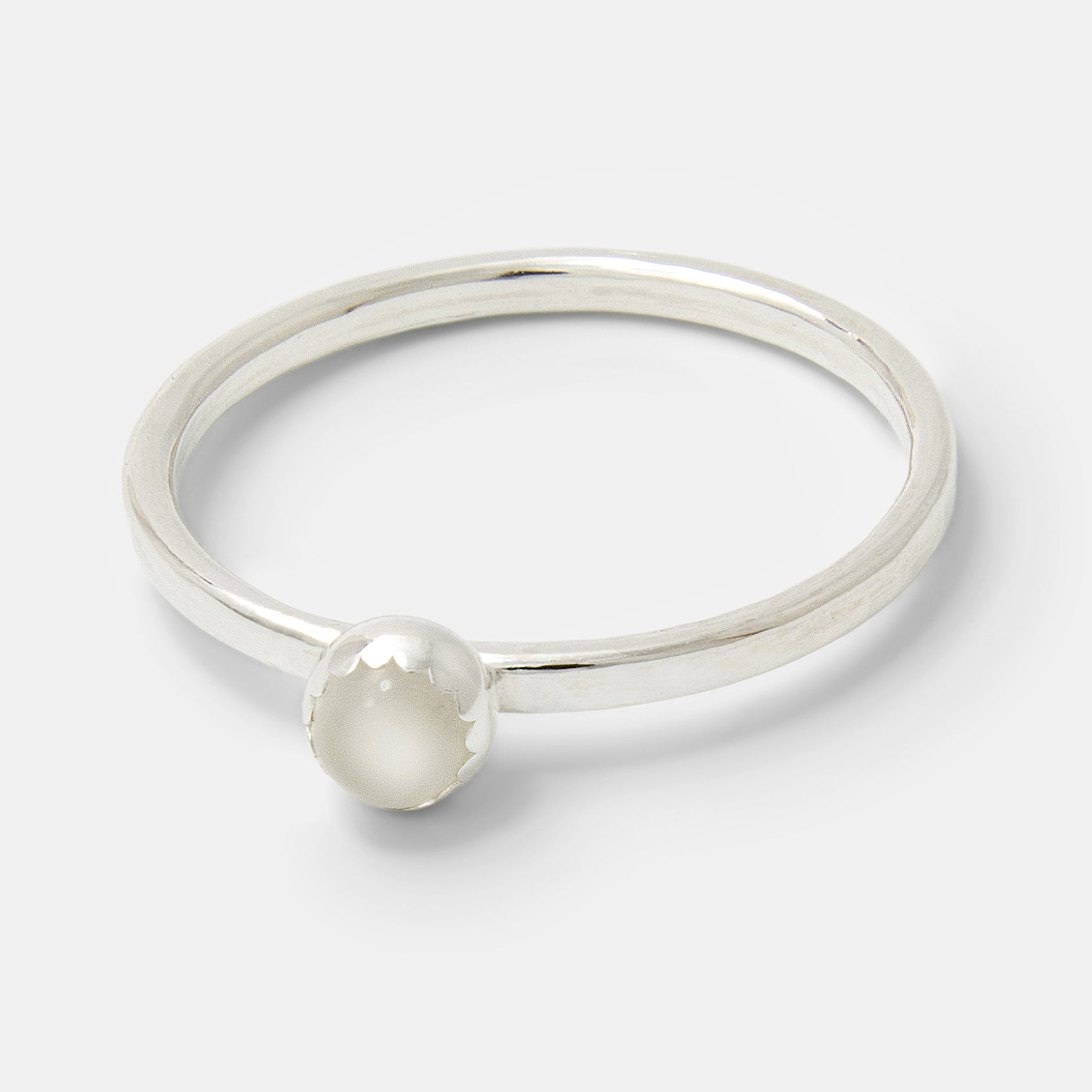 Moonstone Silver Stacking Ring - Simone Walsh Jewellery Australia