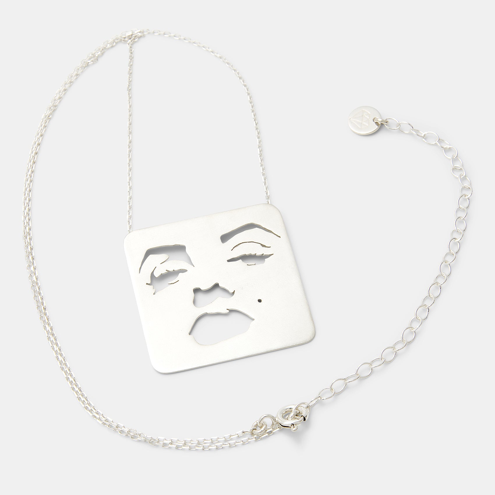 Pop Art Silver Statement Pendant Necklace - Simone Walsh Jewellery Australia