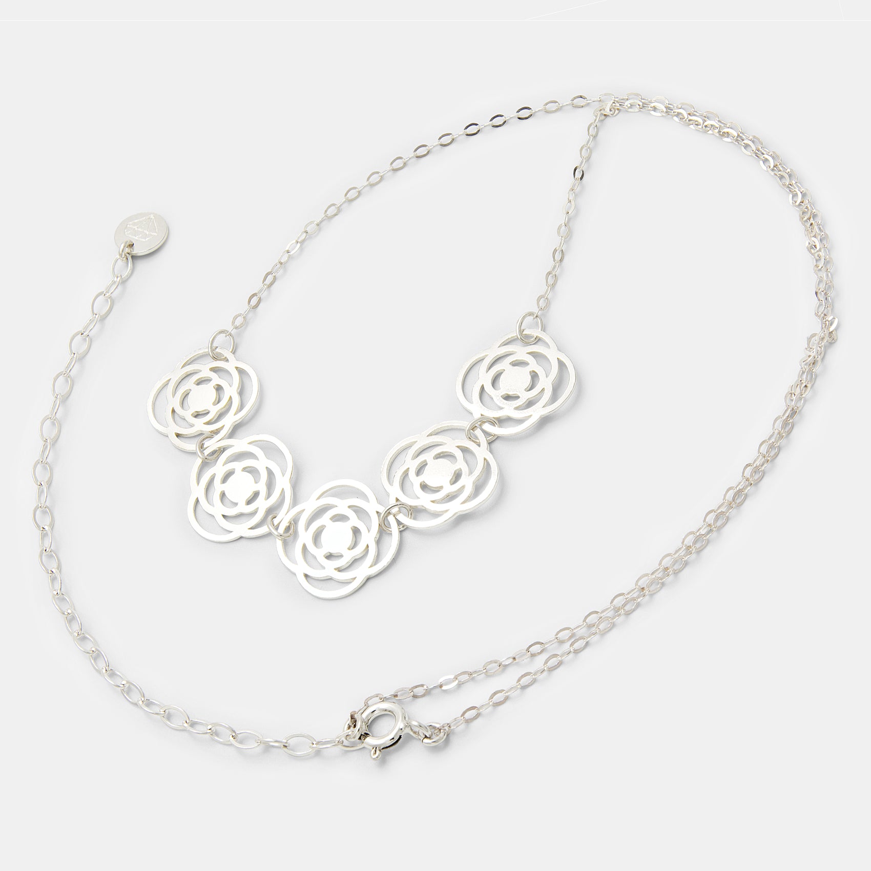 Poppies Sterling Silver Chain Necklace