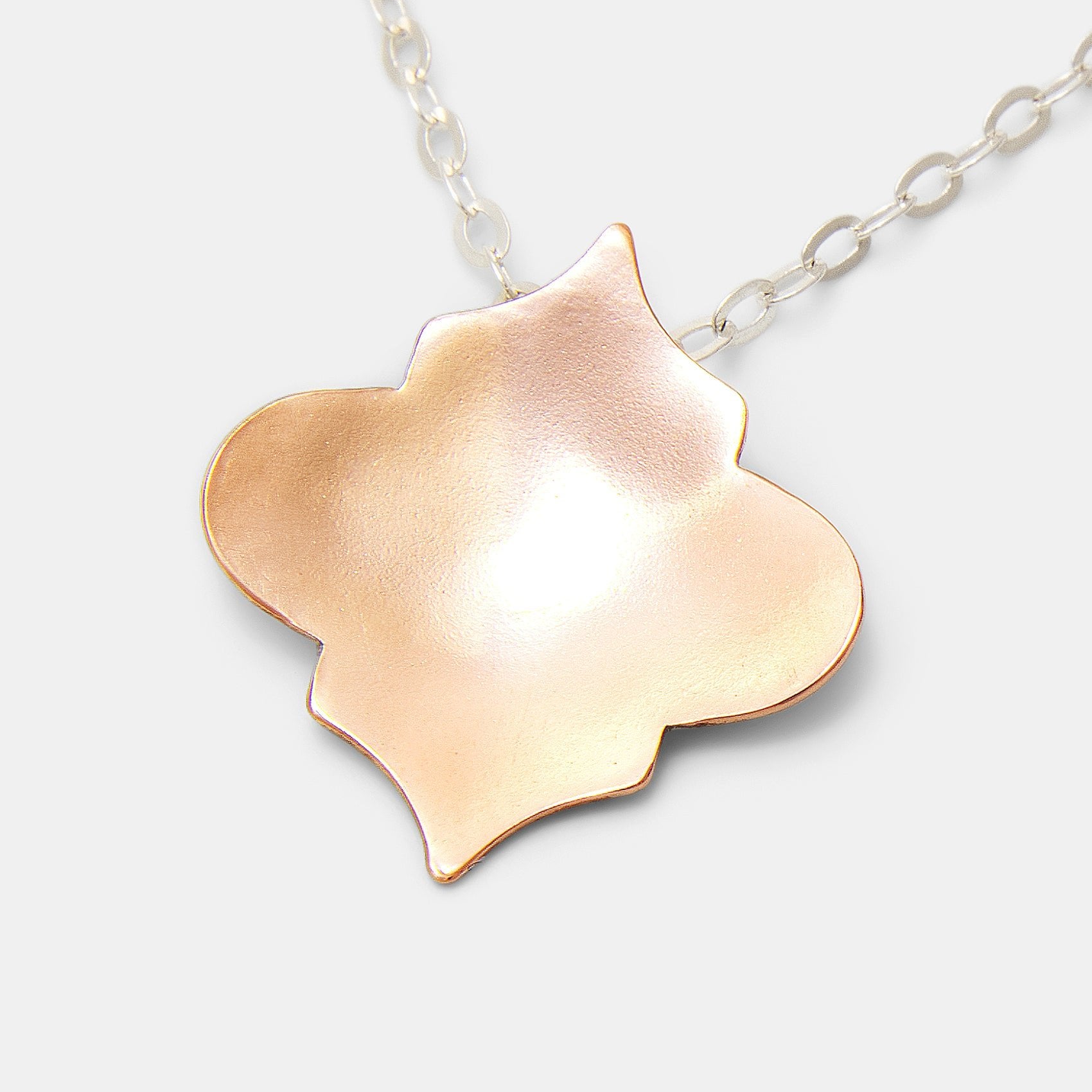 Quatrefoil Copper & Sterling Silver Pendant Necklace - Simone Walsh Jewellery Australia