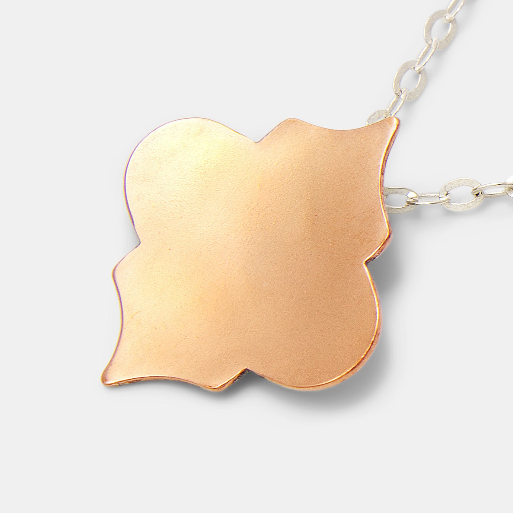 Quatrefoil Copper & Sterling Silver Pendant Necklace - Simone Walsh Jewellery Australia