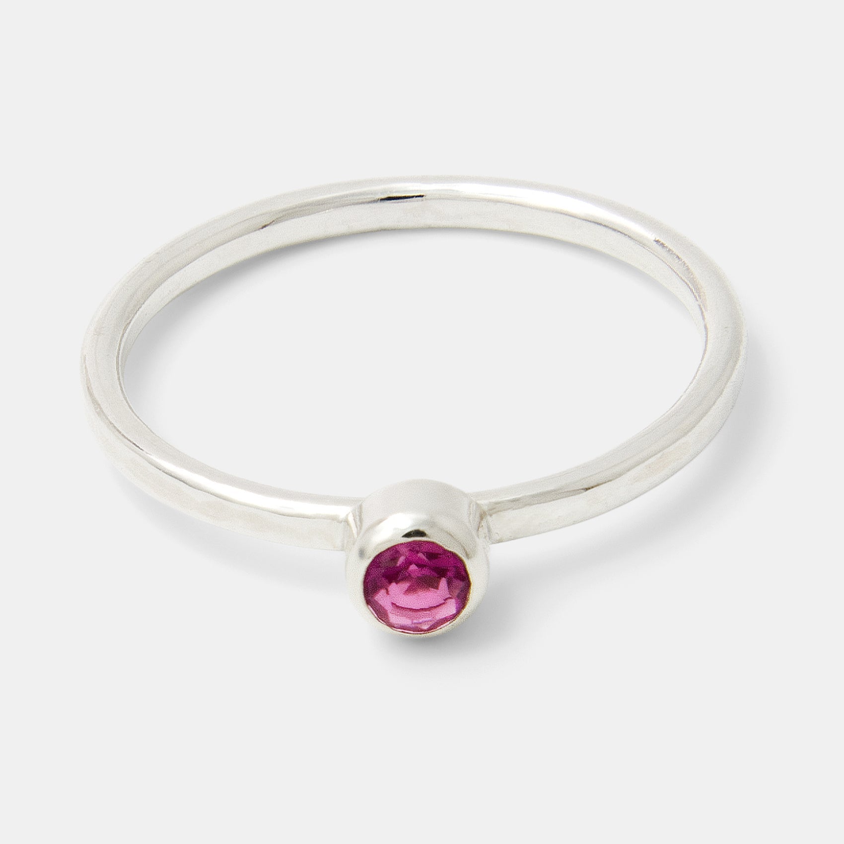 Ruby Silver Stacking Ring - Simone Walsh Jewellery Australia