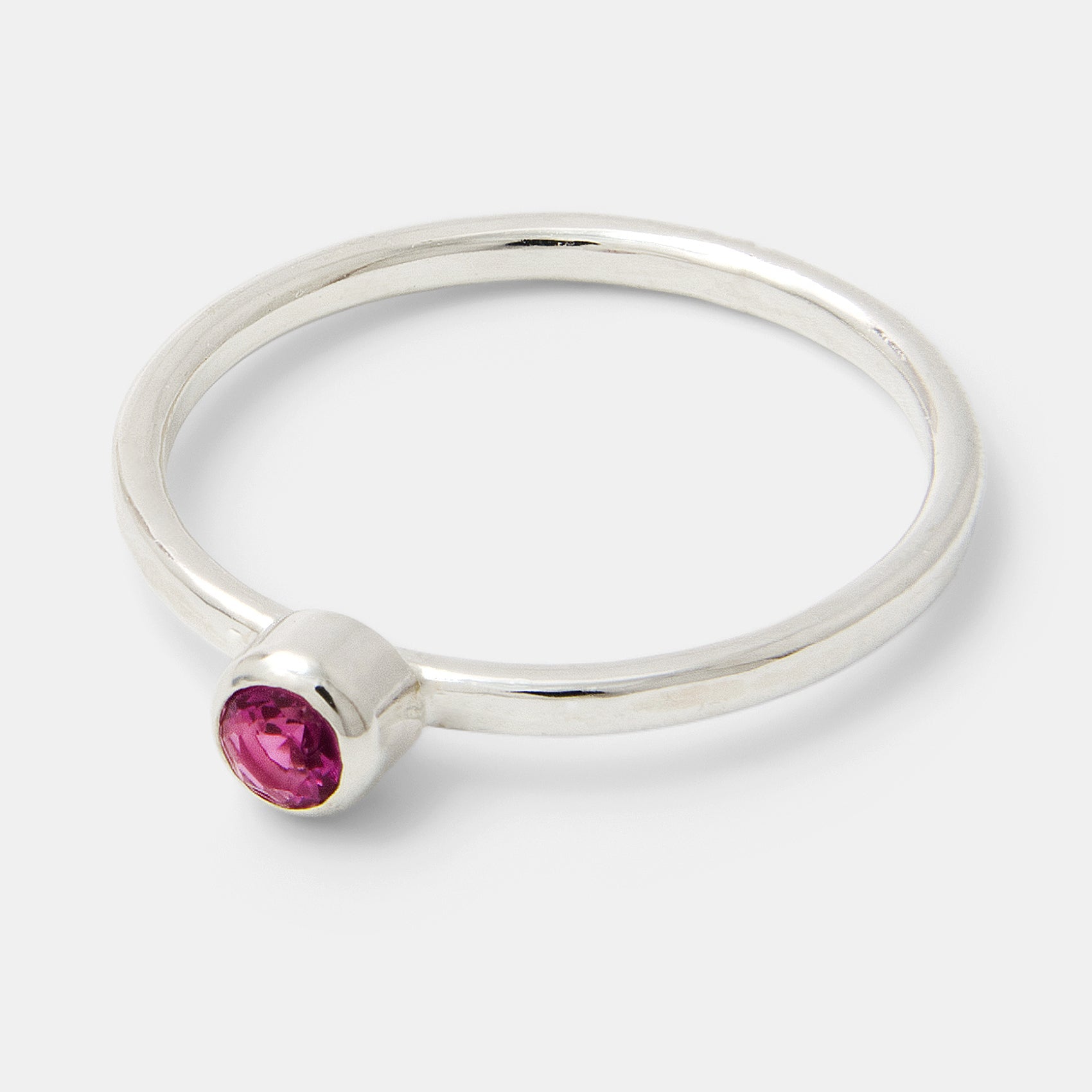Ruby Silver Stacking Ring - Simone Walsh Jewellery Australia