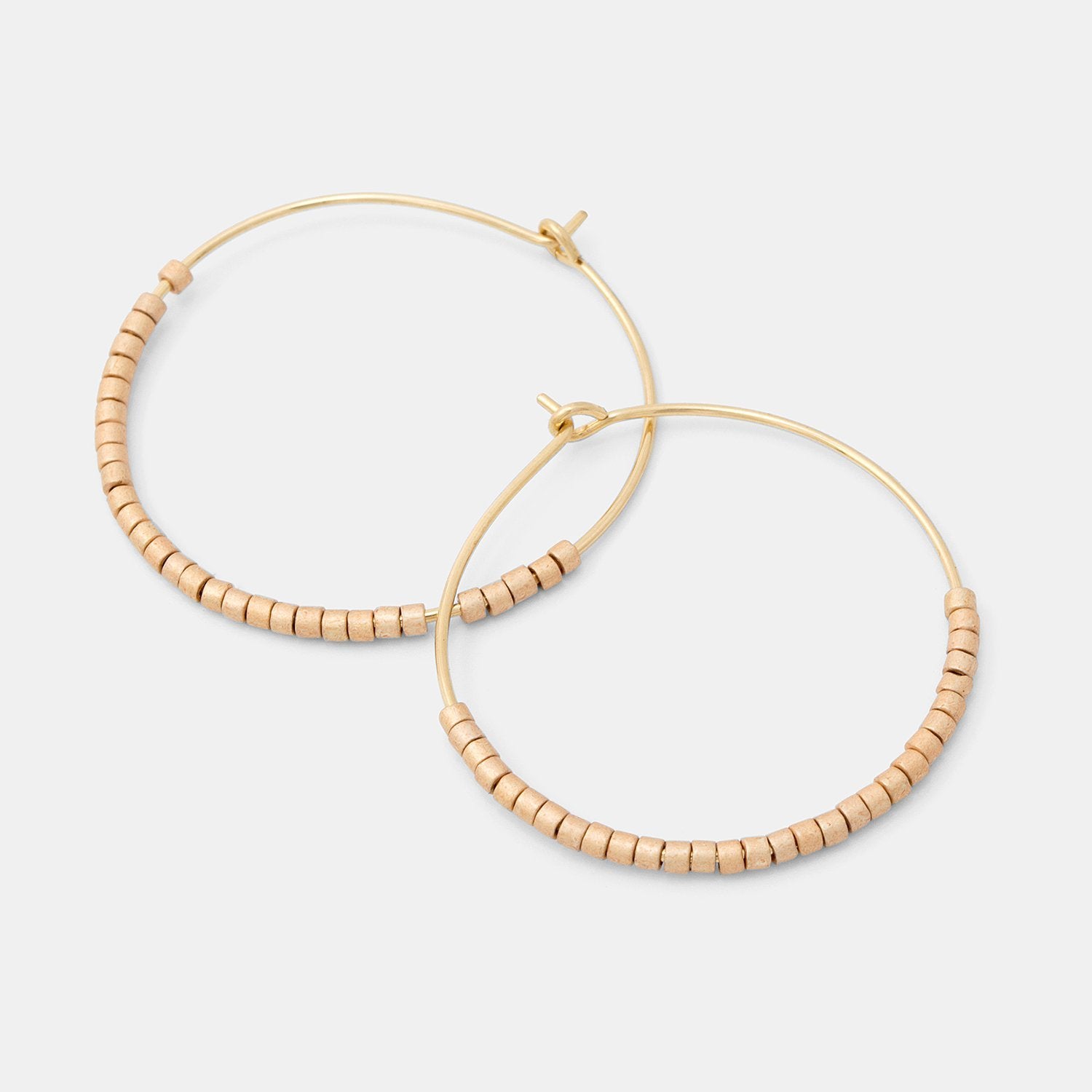 Matte gold deals hoops