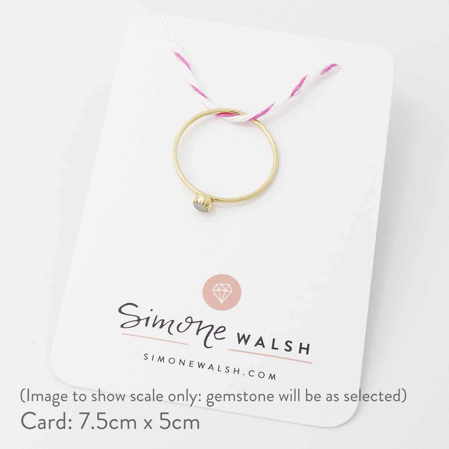 Birthstone & gold stacking ring - Simone Walsh Jewellery Australia