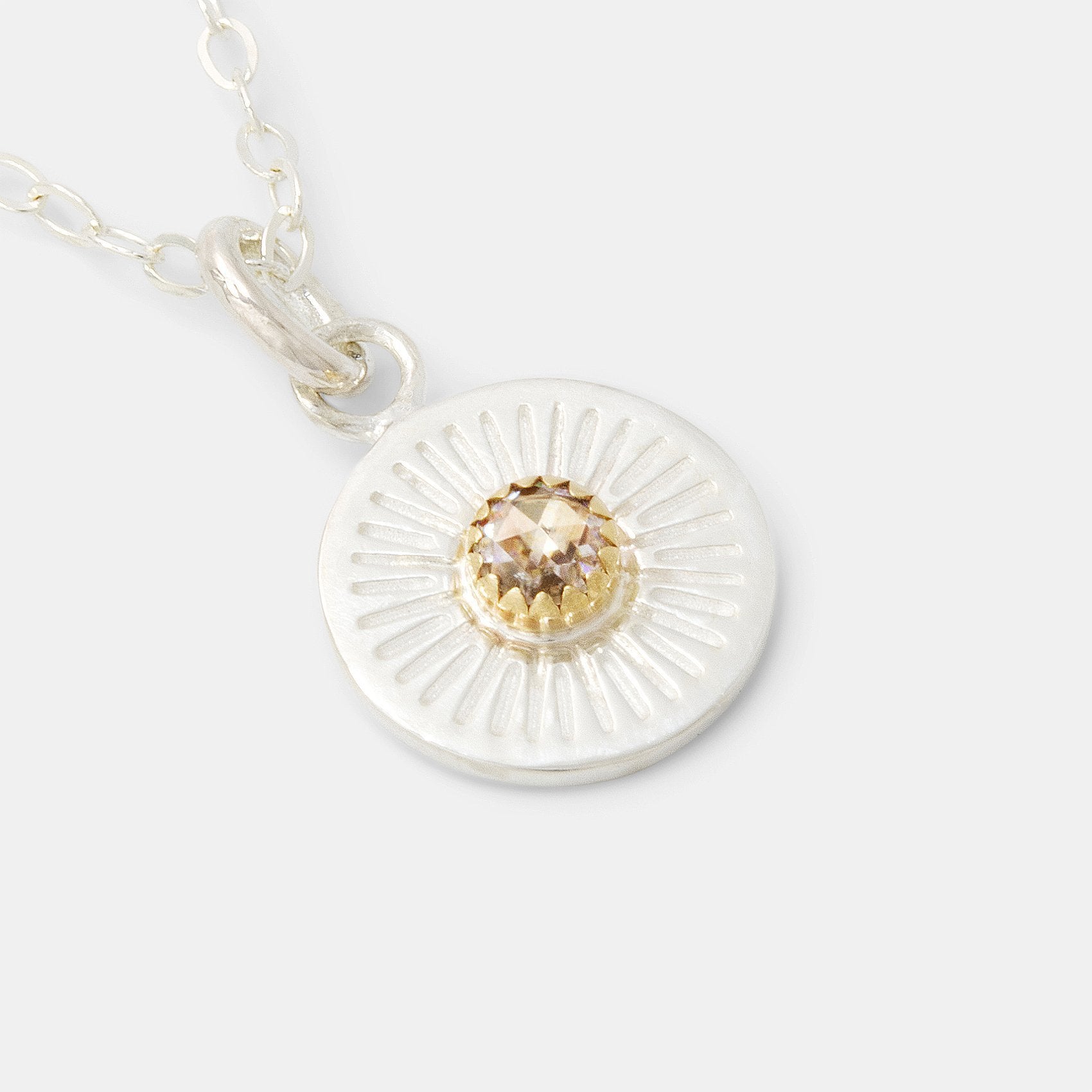 Birthstone pendant: moissanite - Simone Walsh Jewellery Australia