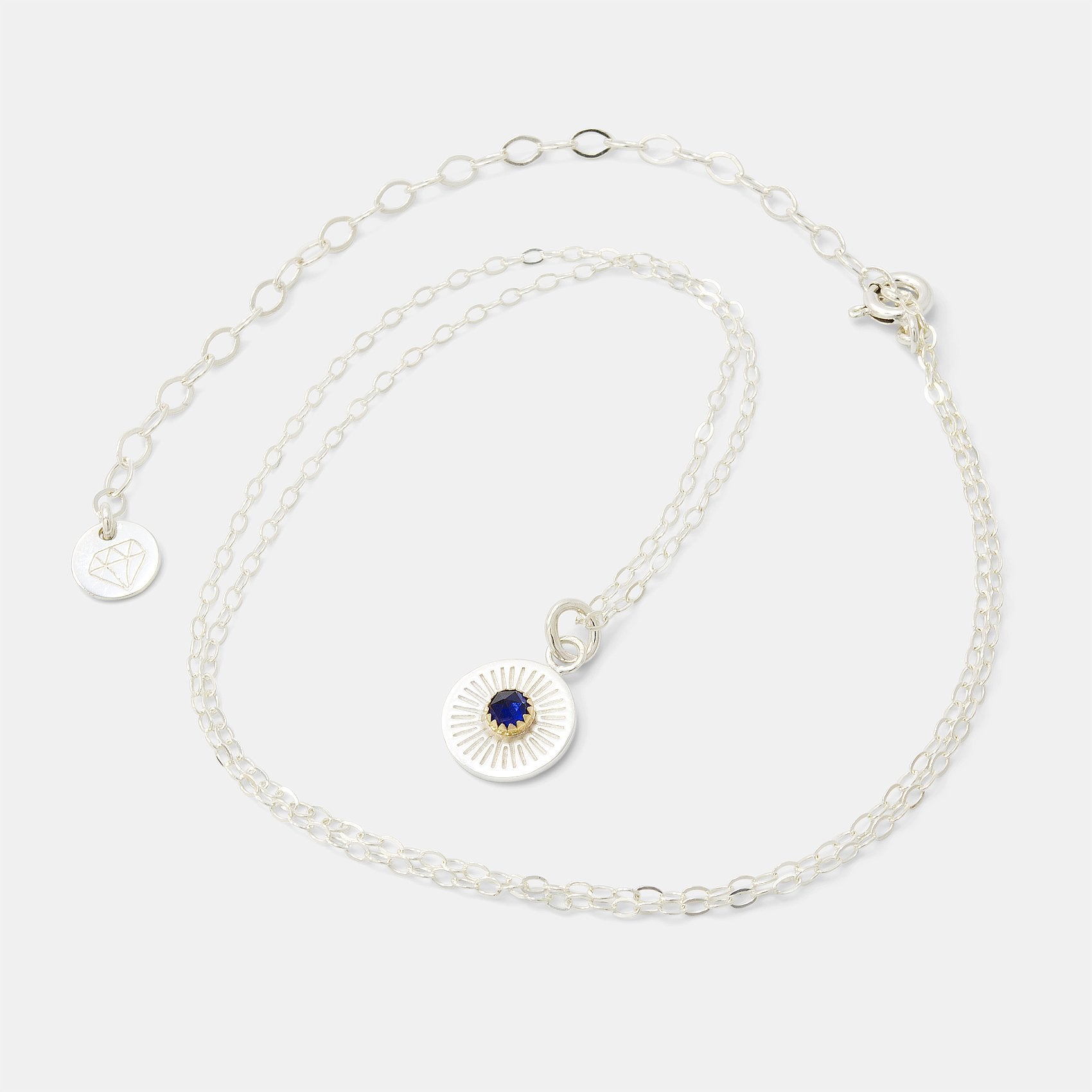 Birthstone pendant: sapphire - Simone Walsh Jewellery Australia