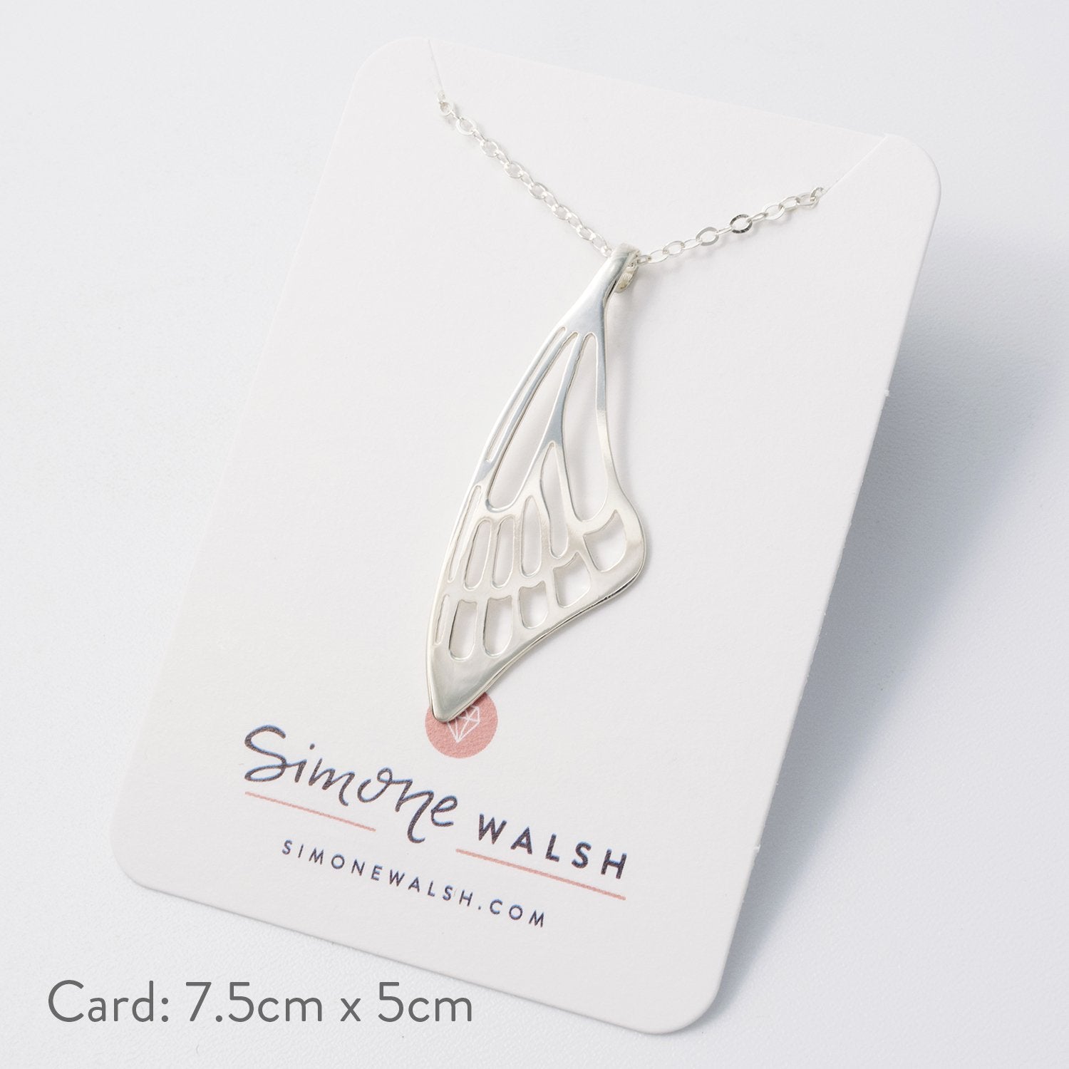 Butterfly wing pendant - Simone Walsh Jewellery Australia