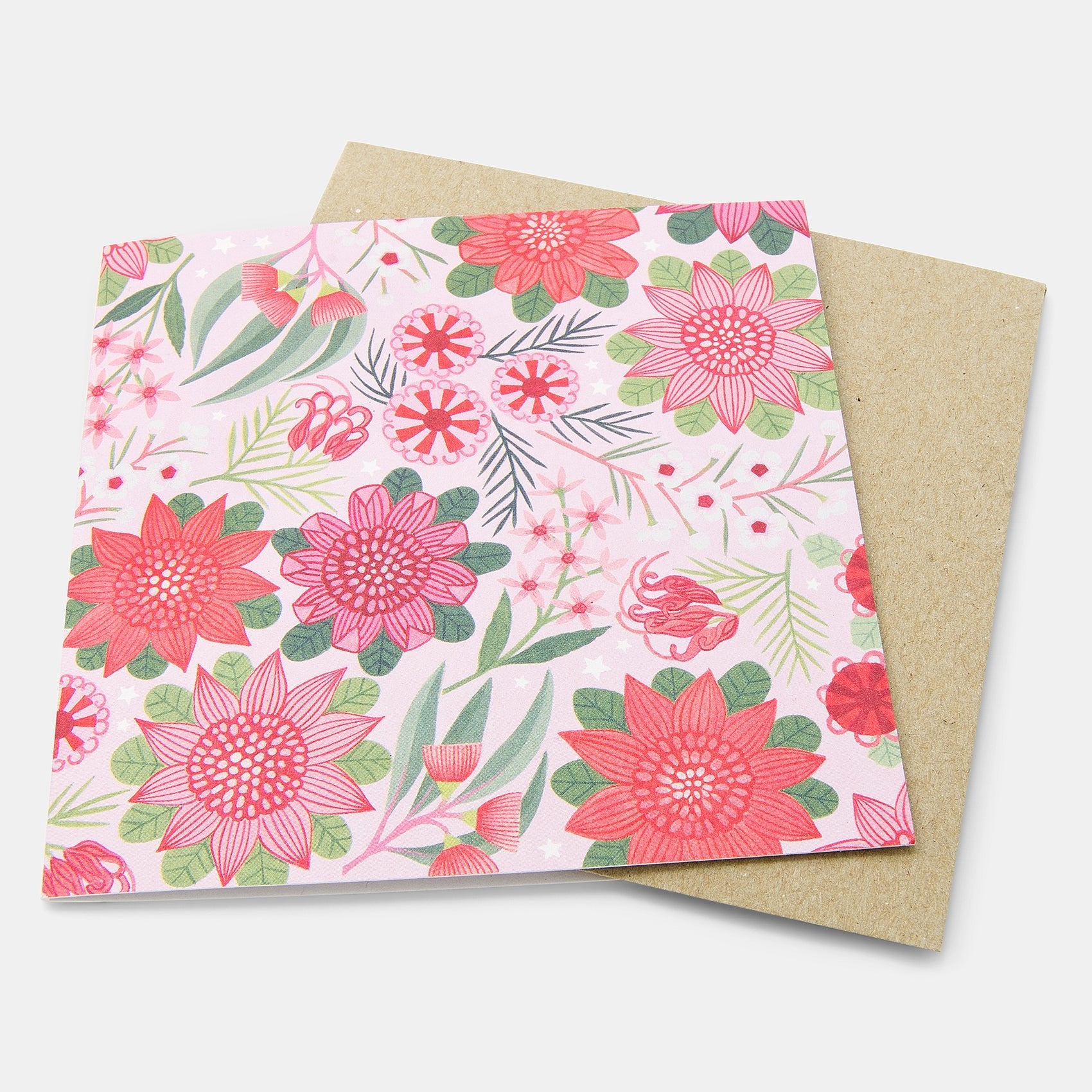 Christmas gift card: joyful waratahs - Simone Walsh Jewellery Australia