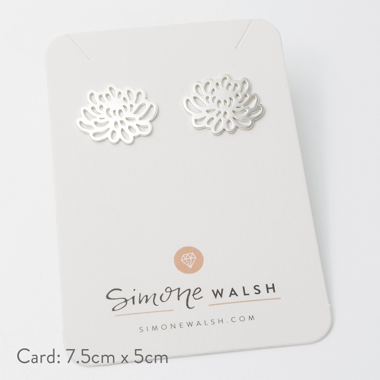 Chrysanthemum stud earrings - Simone Walsh Jewellery Australia