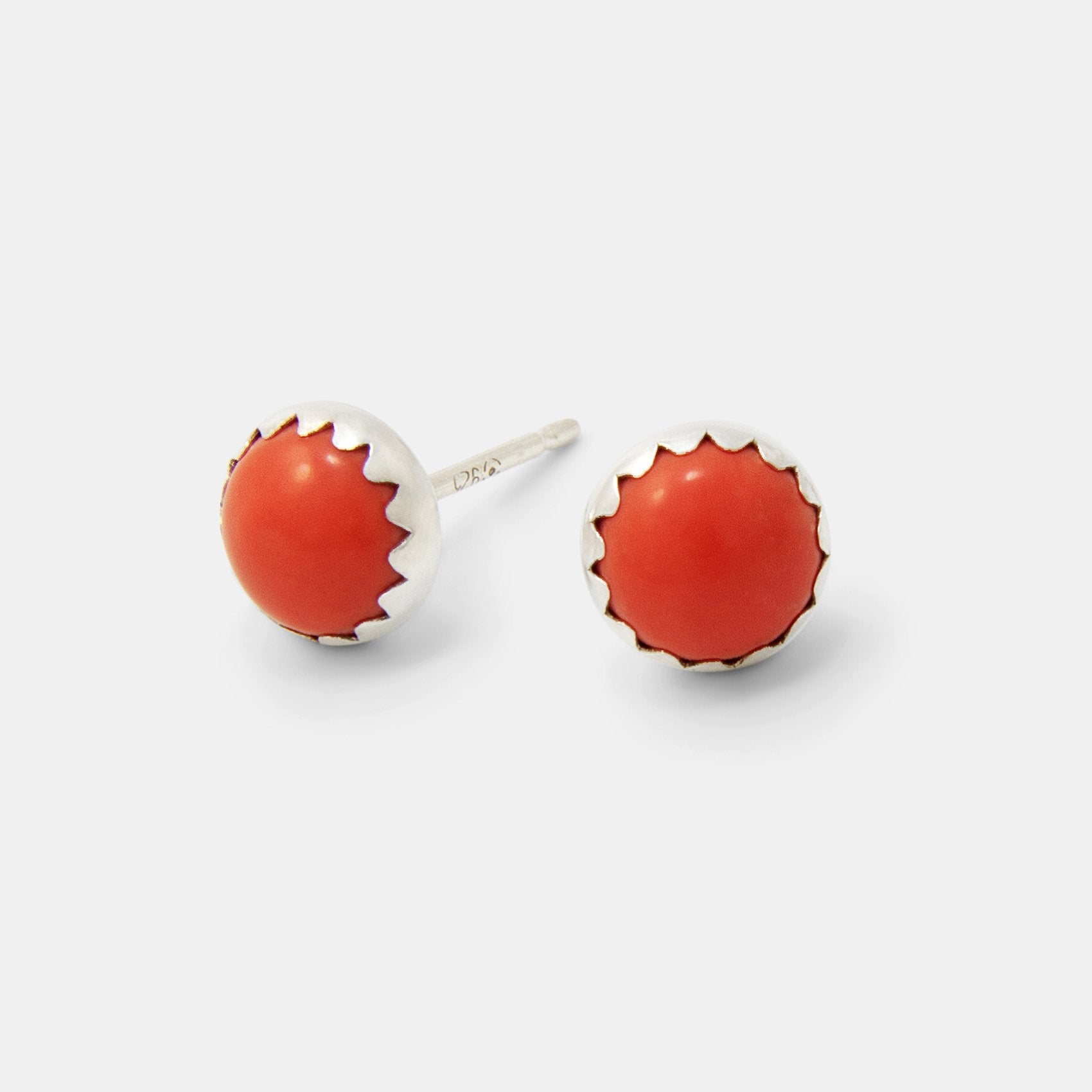 Coral gemstone shop earrings