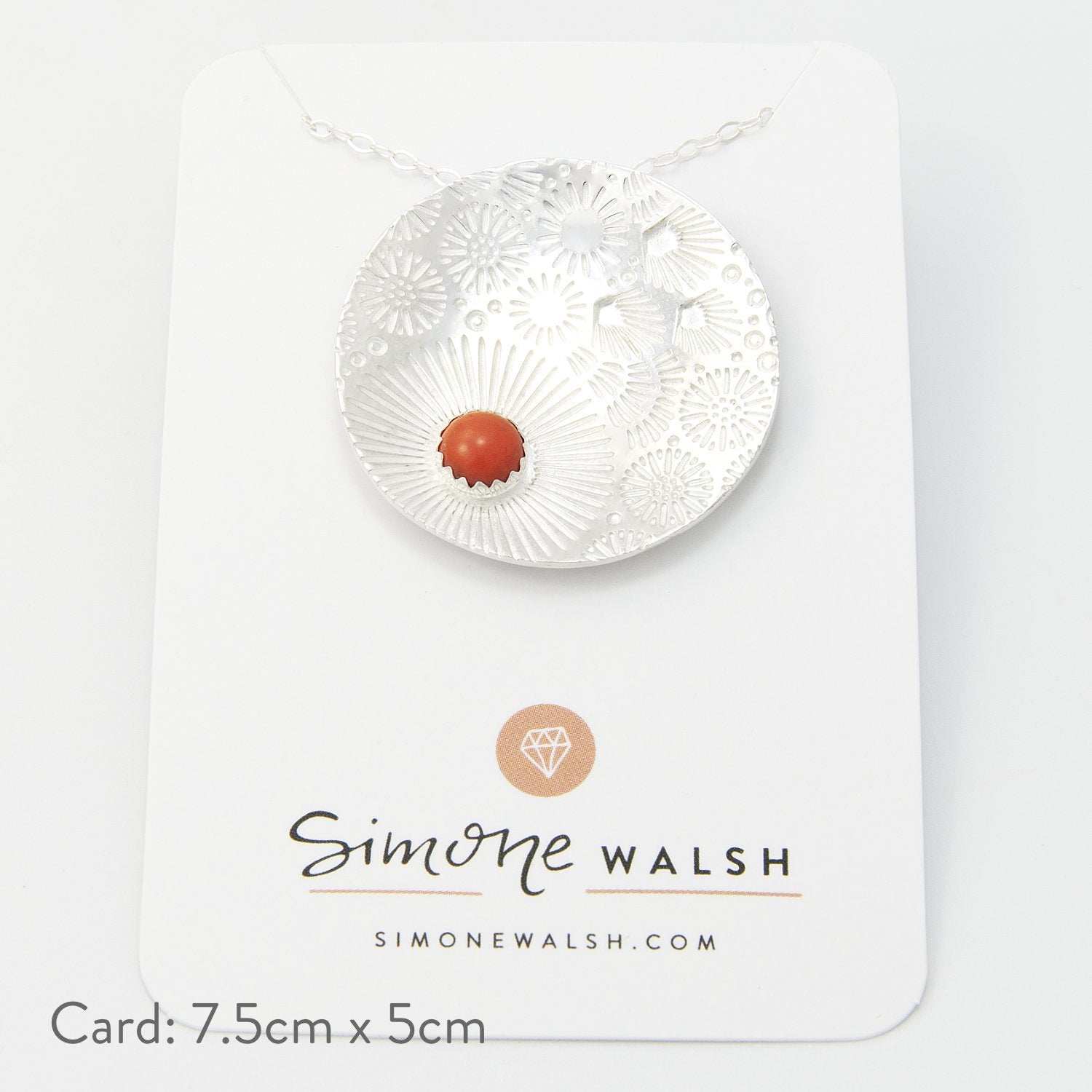Coral reef & coral gem pendant necklace - Simone Walsh Jewellery Australia