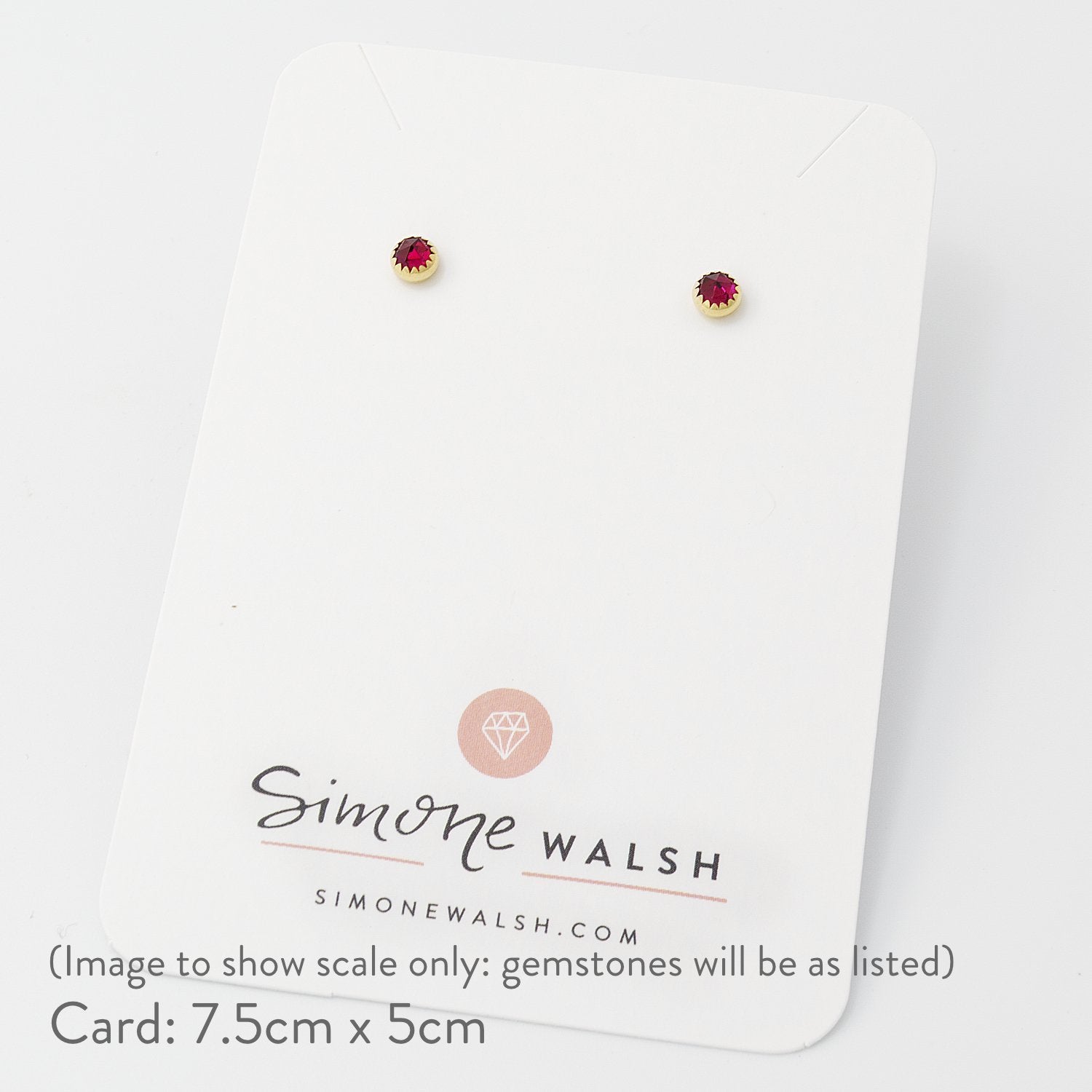 Emerald & solid gold stud earrings - Simone Walsh Jewellery Australia