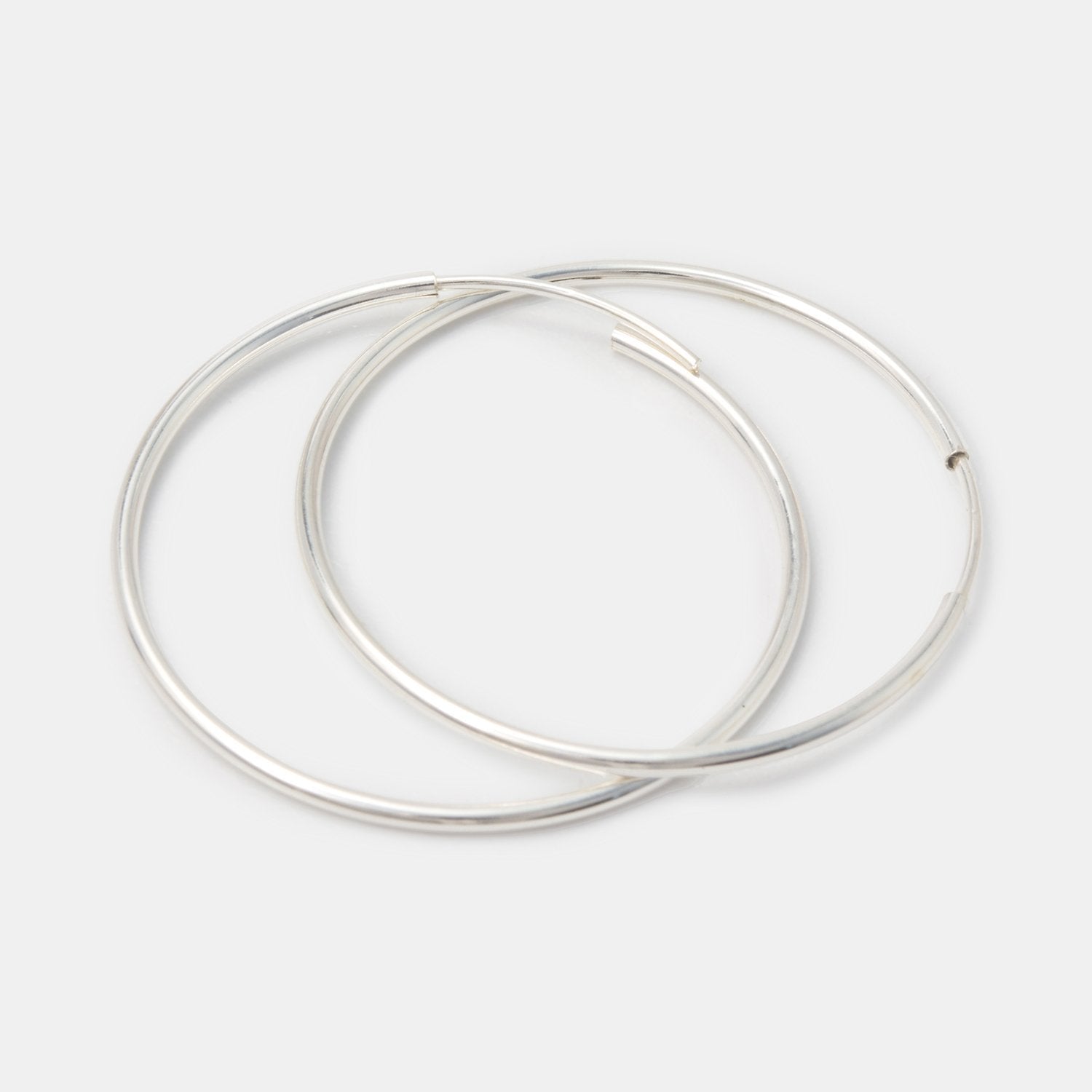 Endless hoop earrings: silver - Simone Walsh Jewellery Australia