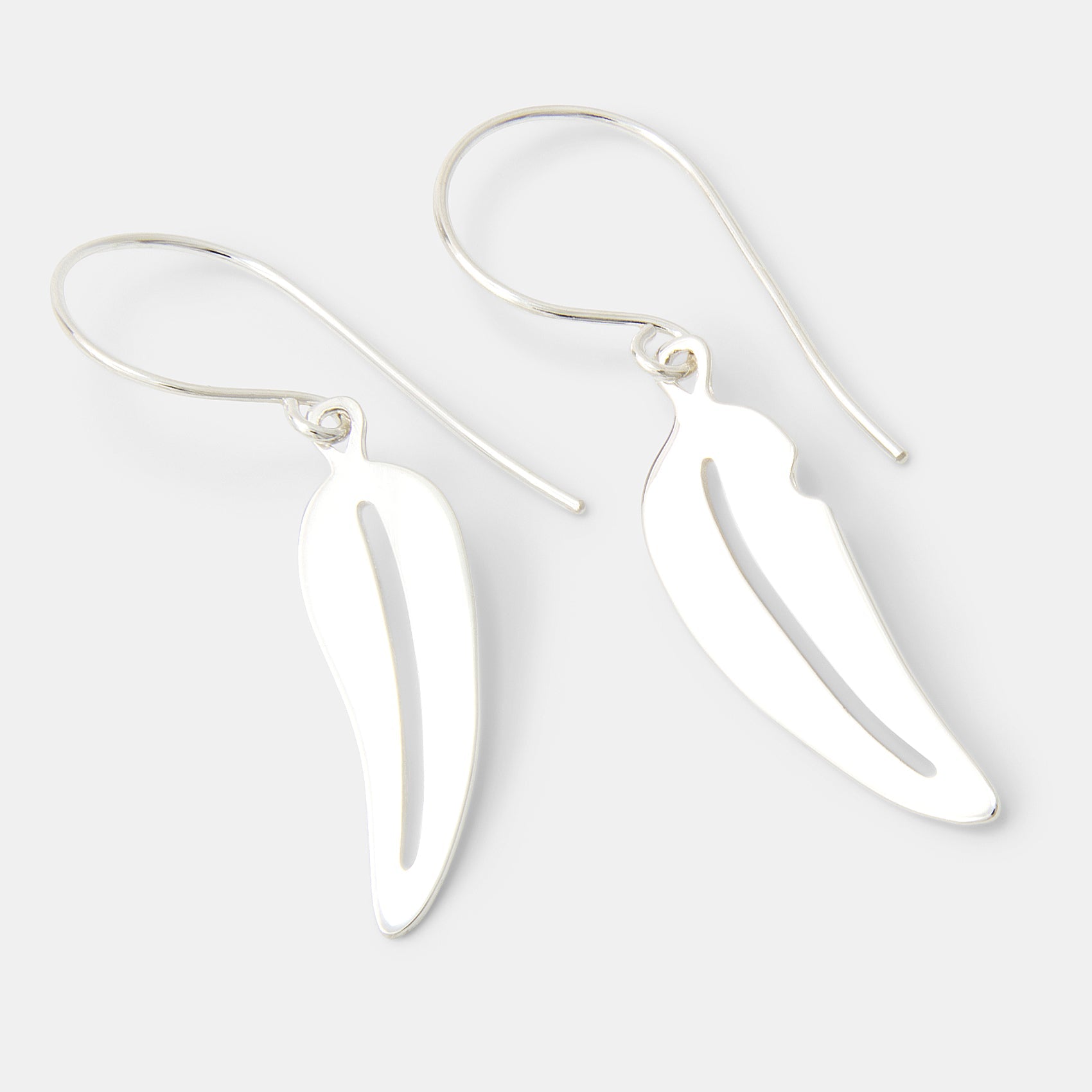 Eucalyptus Leaves Silver Dangle Earrings - Simone Walsh Jewellery Australia