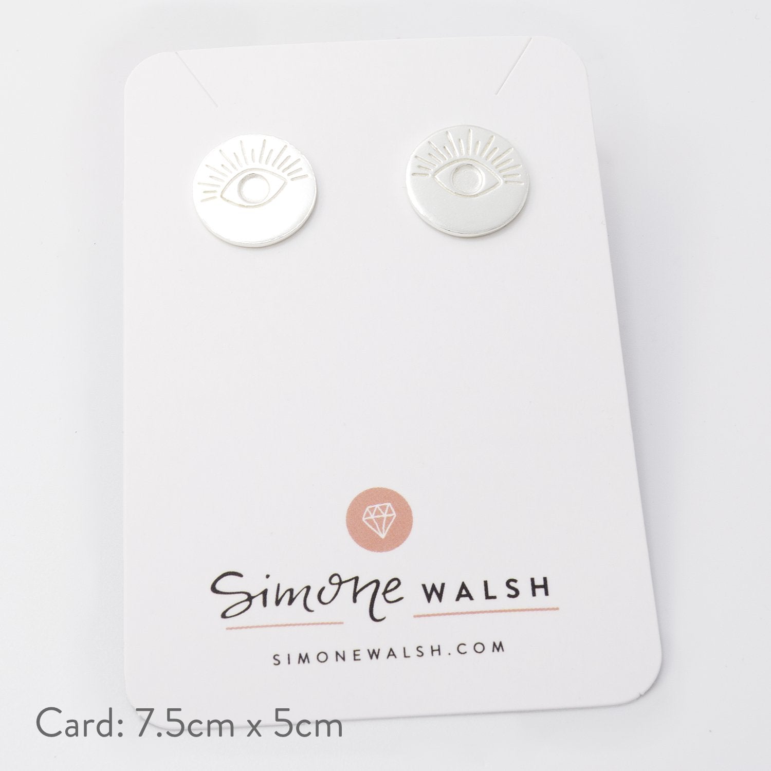 Eye amulet post earrings - Simone Walsh Jewellery Australia
