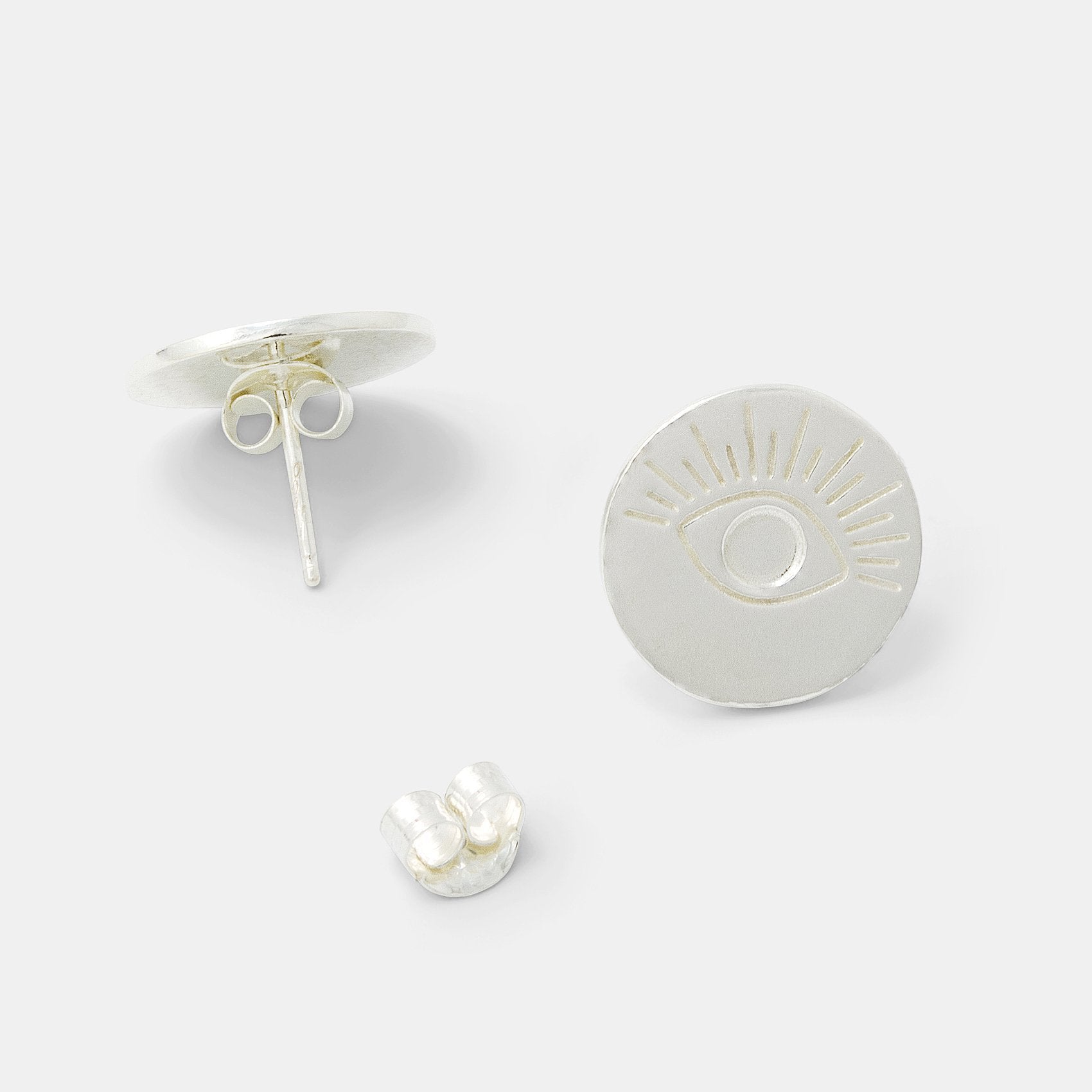 Eye amulet post earrings - Simone Walsh Jewellery Australia