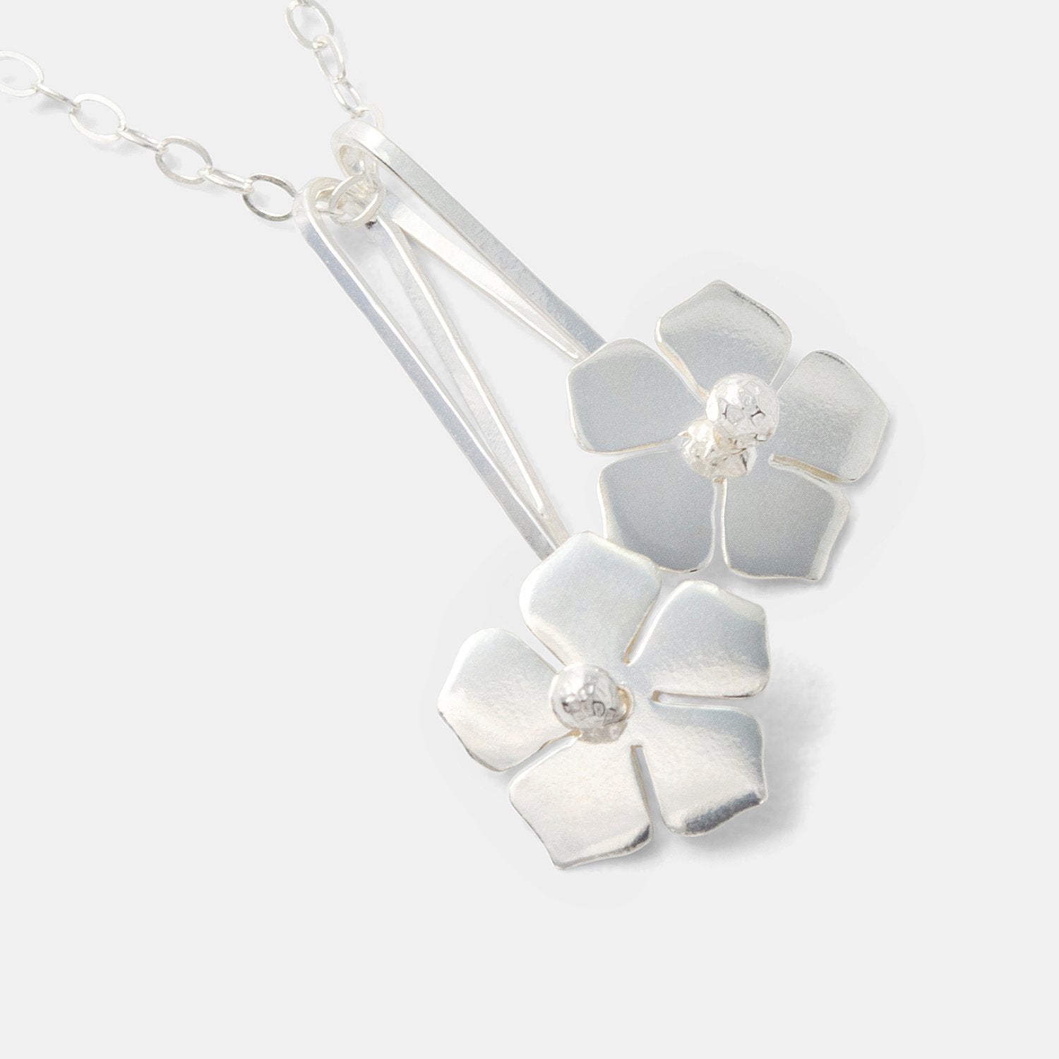 Forget-me-nots on chain - Simone Walsh Jewellery Australia