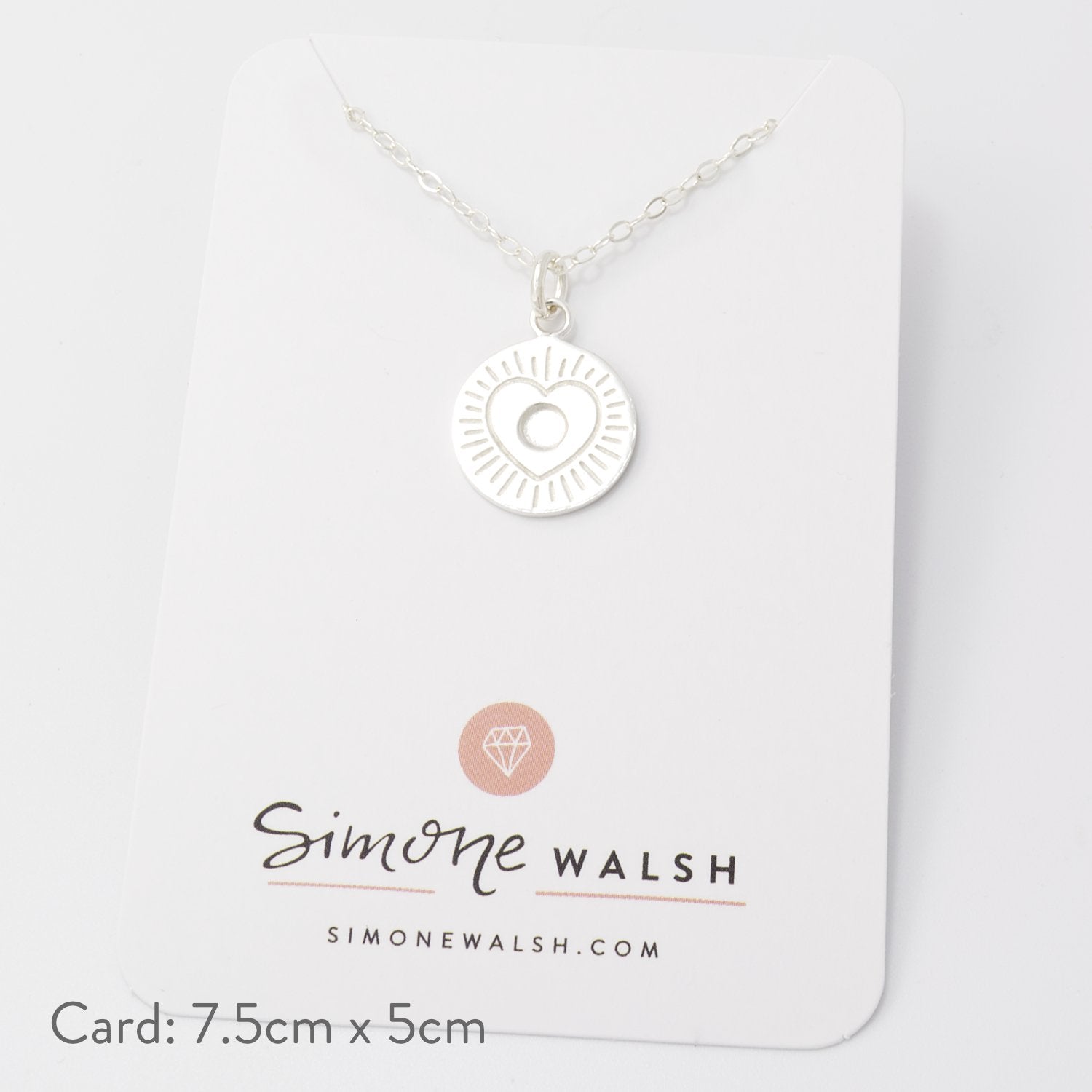 Heart amulet necklace - Simone Walsh Jewellery Australia