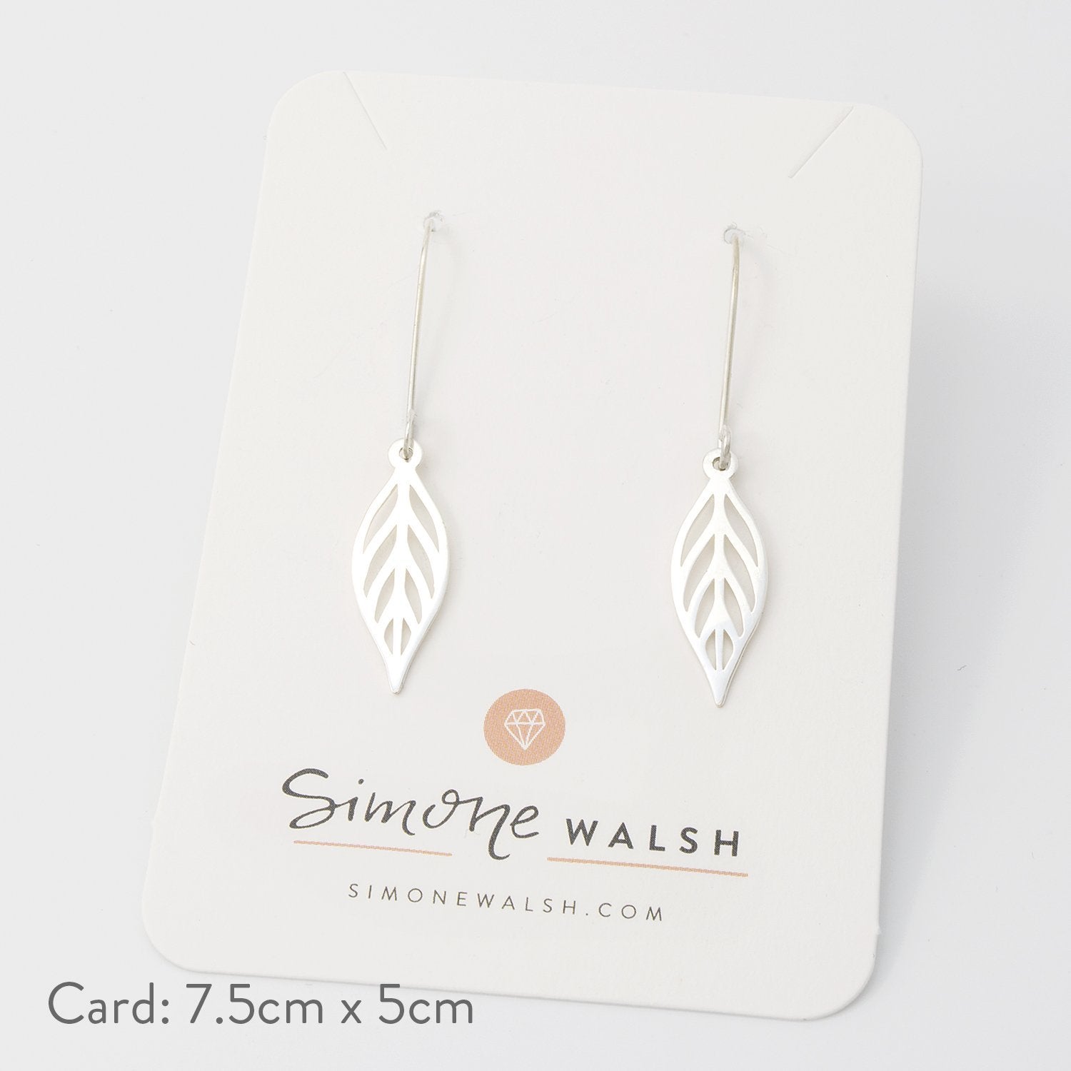 Leaf drop earrings - Simone Walsh Jewellery Australia