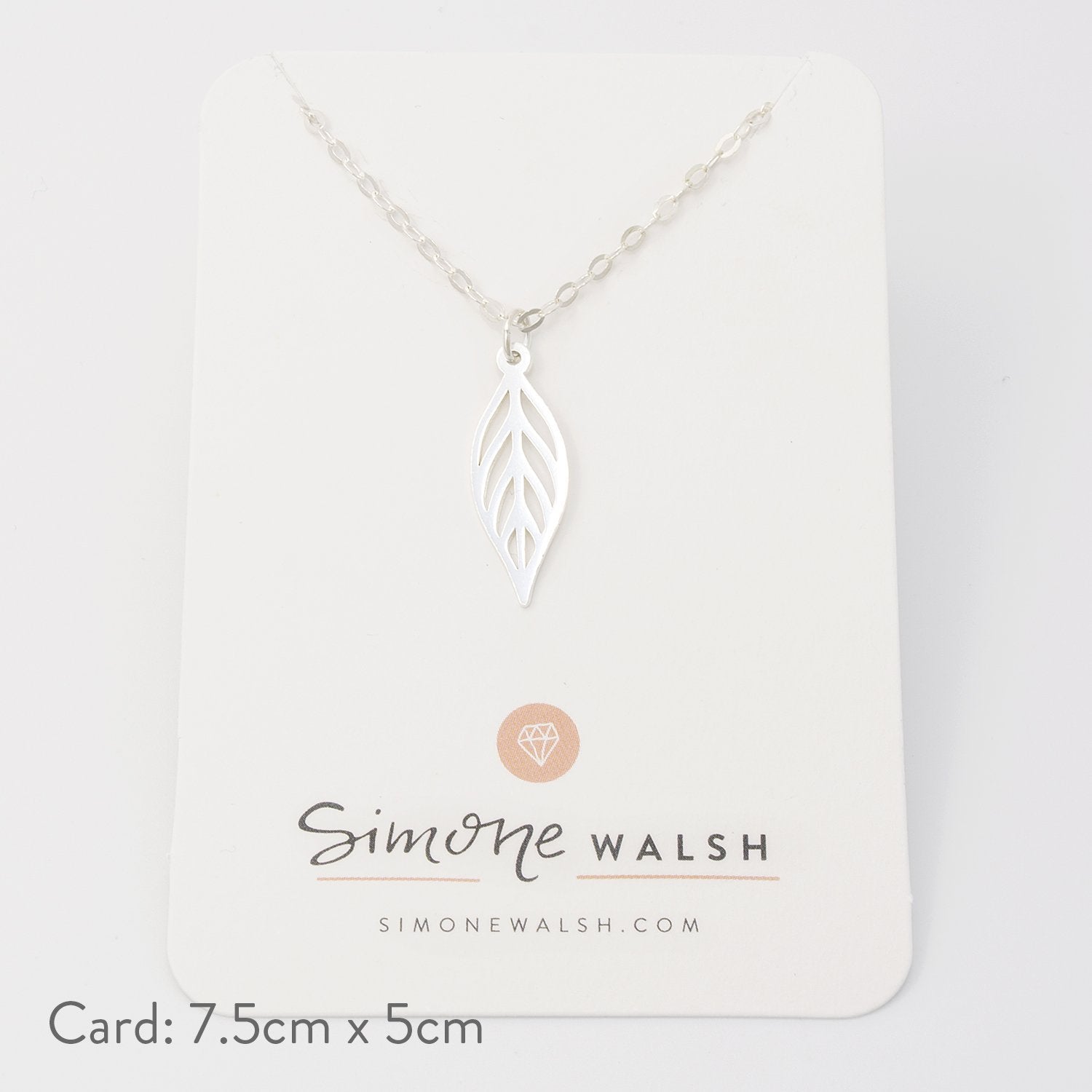 Leaf pendant - Simone Walsh Jewellery Australia