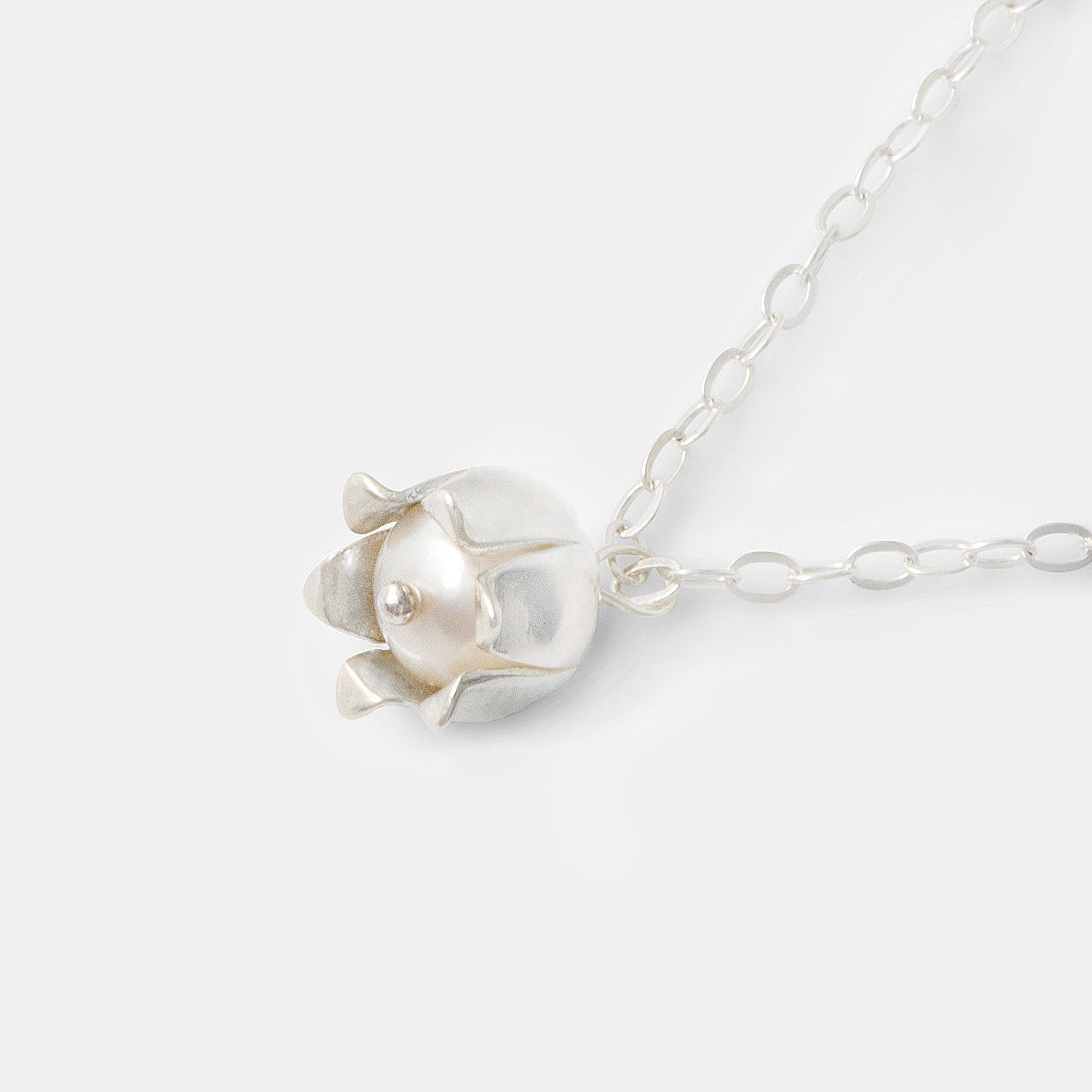 Upside Down Lily of the Valley Necklace - Cornish Tin & Silver - Wearnes