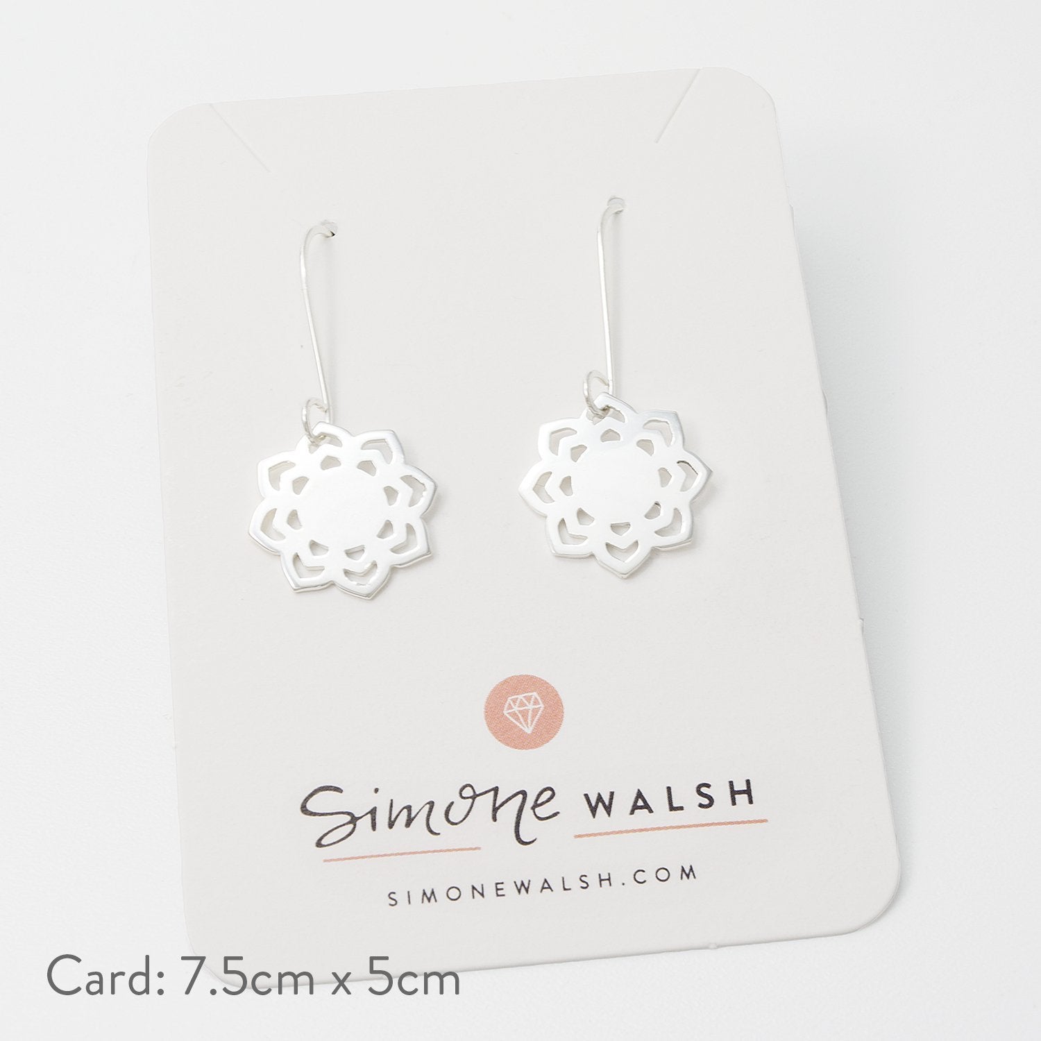 Lotus drop earrings - Simone Walsh Jewellery Australia