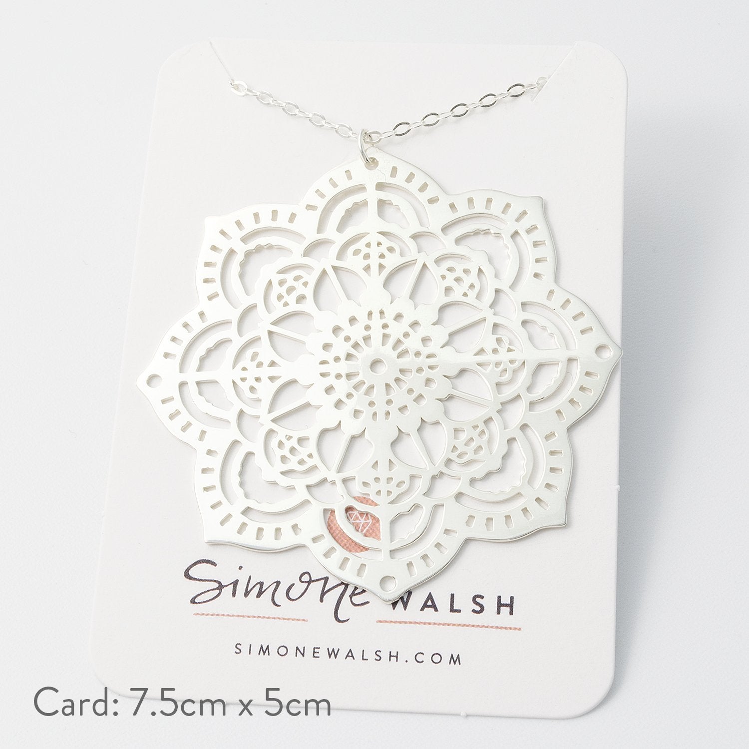 Mehndi mandala pendant - Simone Walsh Jewellery Australia