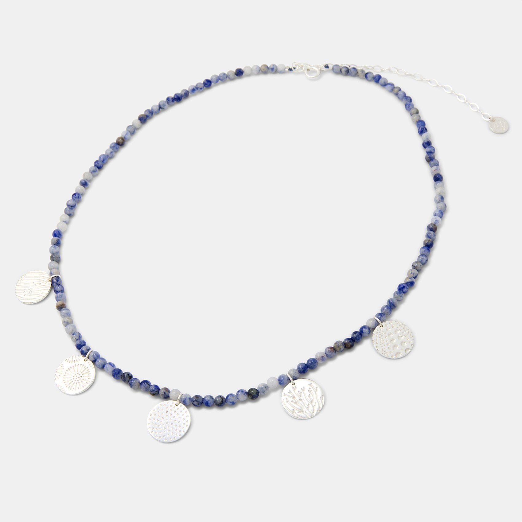 Ocean textures sodalite beaded necklace - Simone Walsh Jewellery Australia