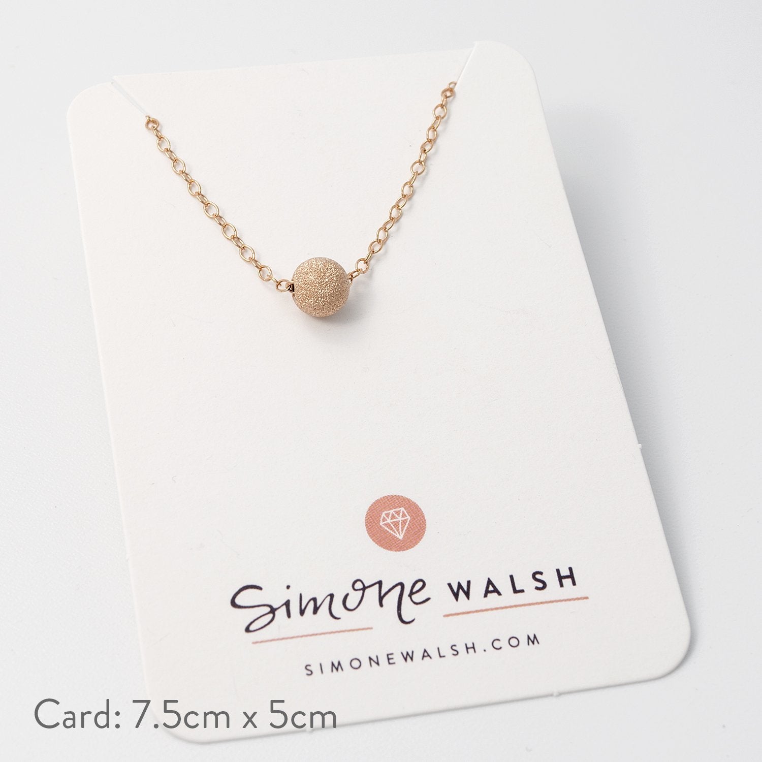 Rose gold glitterball necklace - Simone Walsh Jewellery Australia