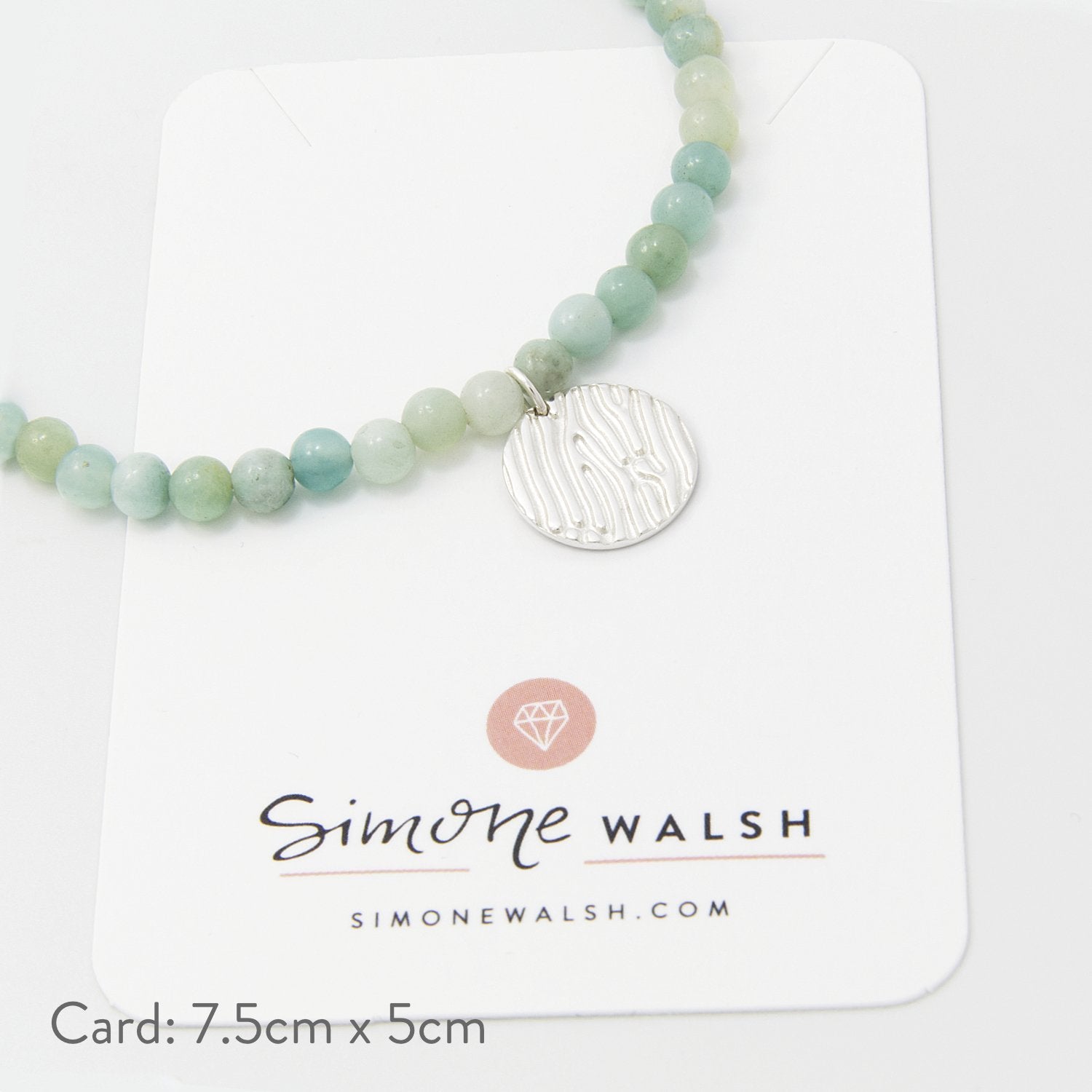 Sand texture on amazonite beaded bracelet - Simone Walsh Jewellery Australia