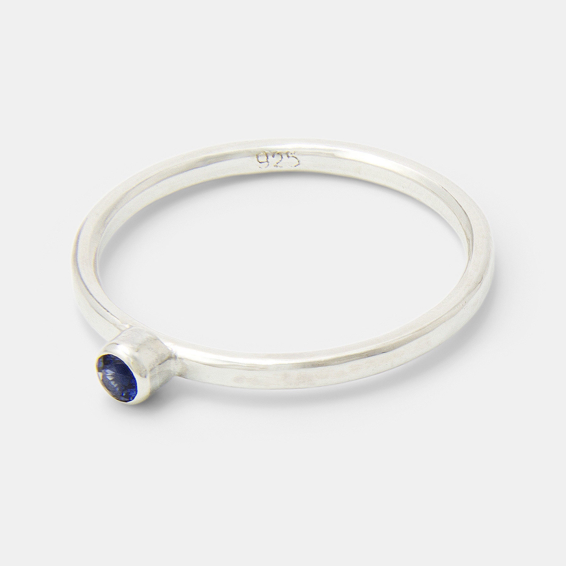 Sapphire Sterling Silver Stacking Ring - Simone Walsh Jewellery Australia