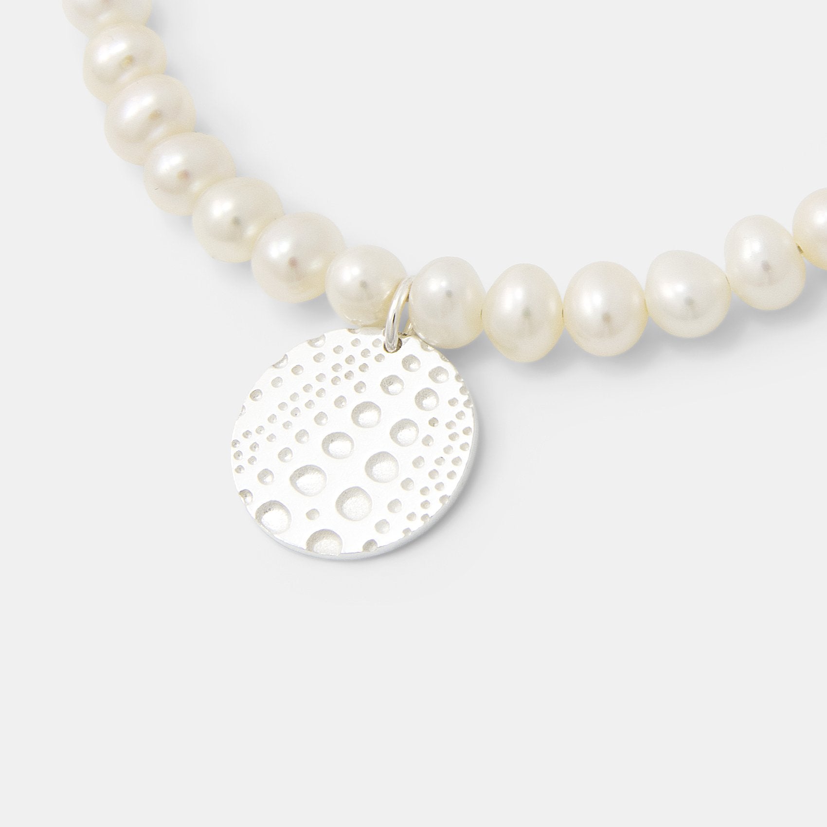 Sea urchin texture on pearl bracelet - Simone Walsh Jewellery Australia