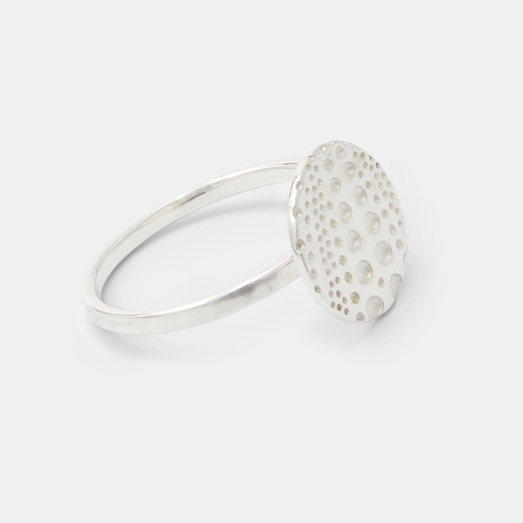 Sea urchin texture silver cocktail ring - Simone Walsh Jewellery Australia