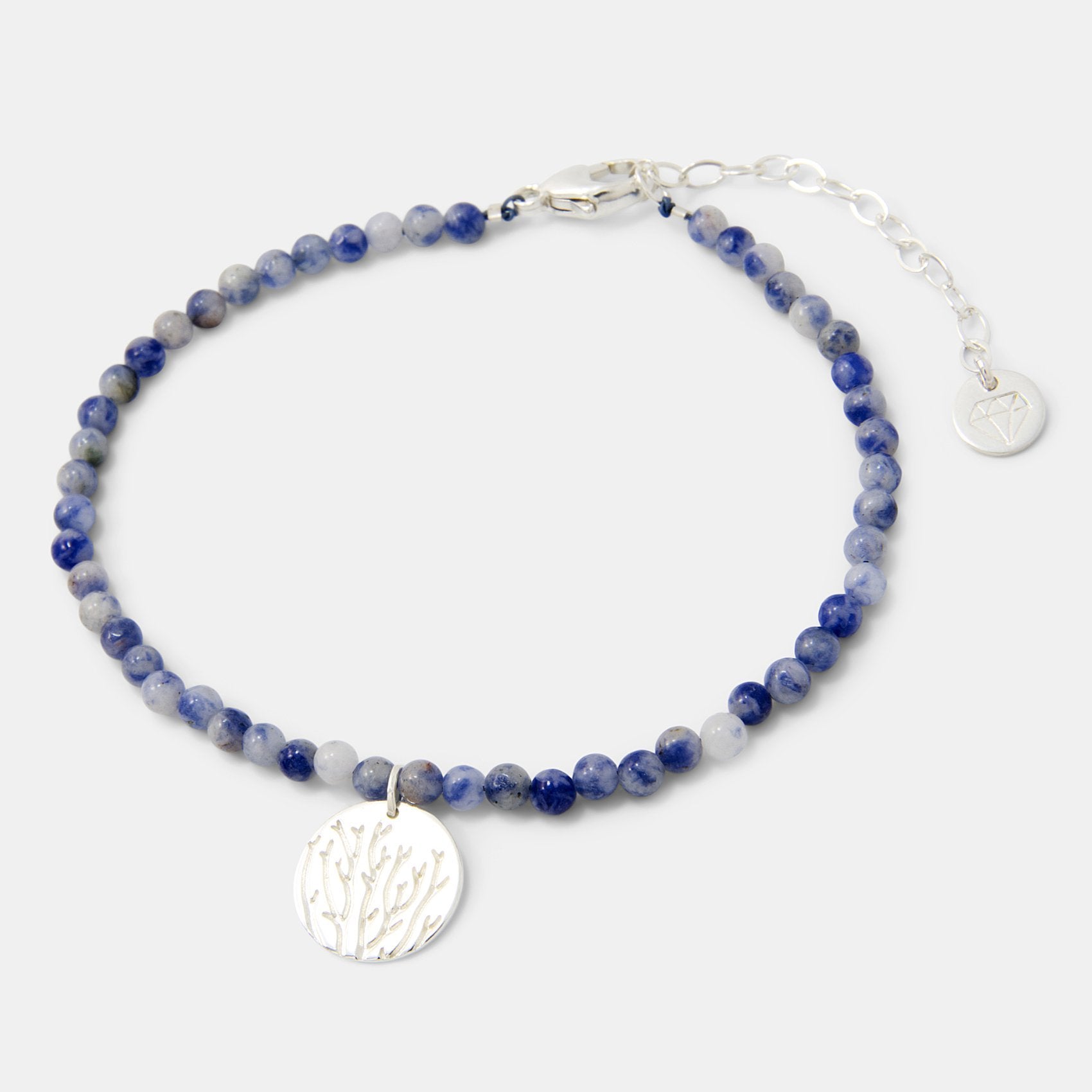 Seagrass texture on sodalite beaded bracelet - Simone Walsh Jewellery Australia