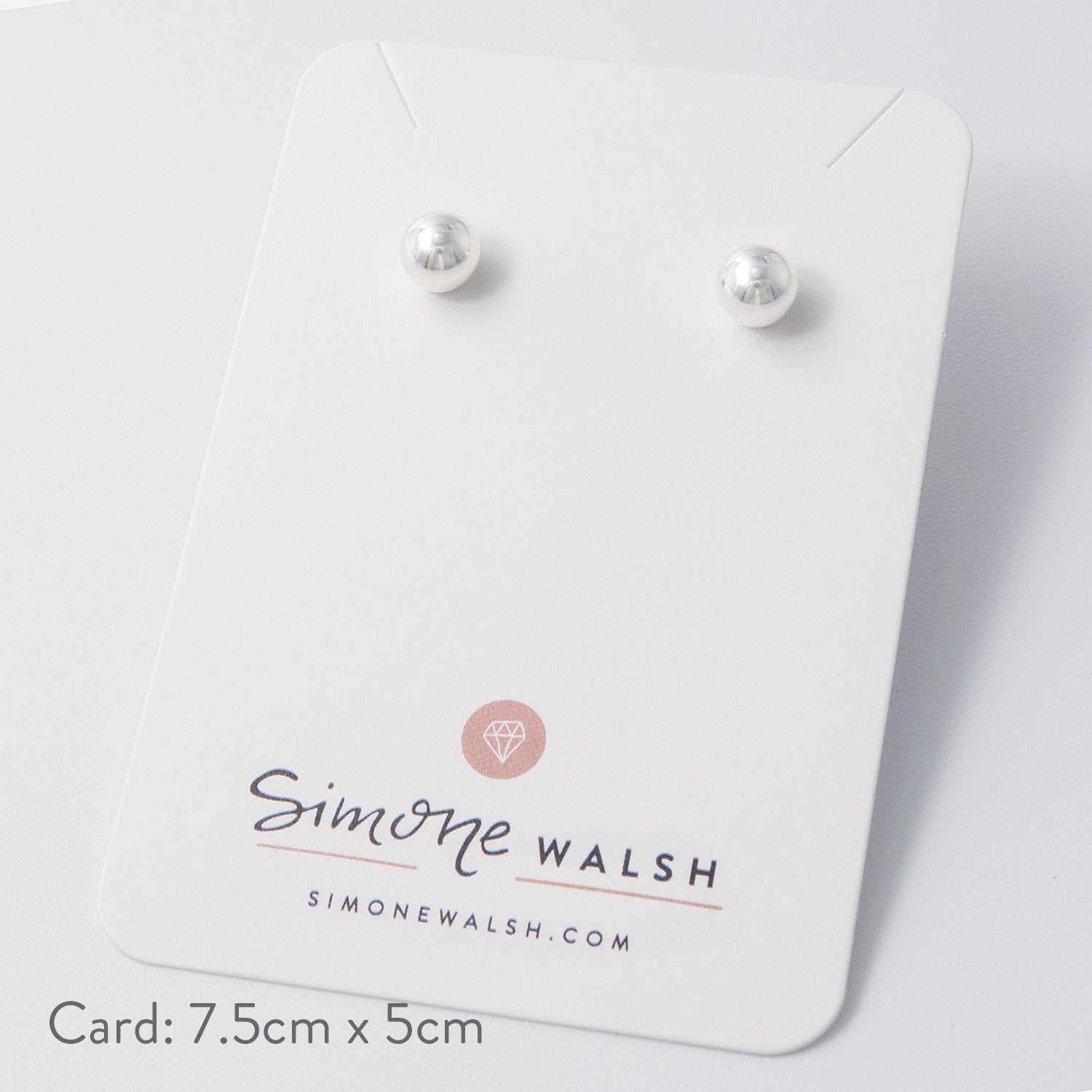 Silver ball stud earrings: large - Simone Walsh Jewellery Australia