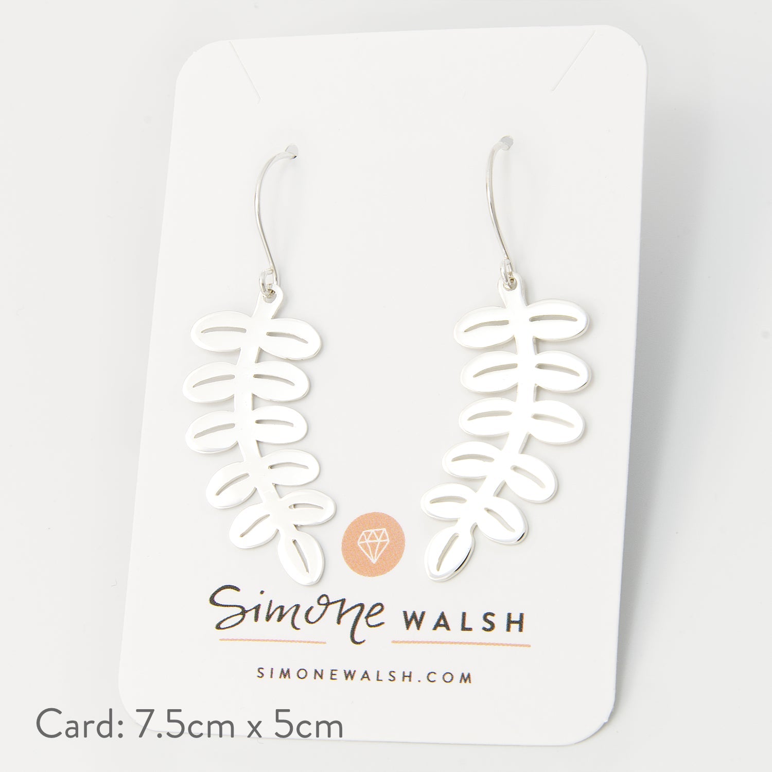 Silver Dollar Leaves Dangle Earrings - Simone Walsh Jewellery Australia