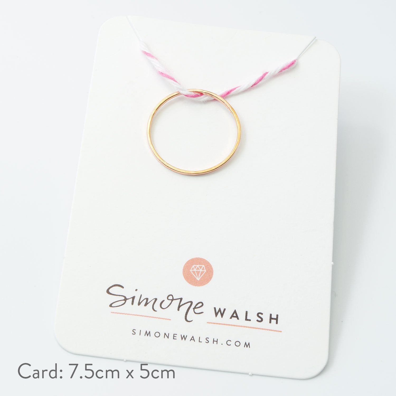 Solid rose gold stacking ring - Simone Walsh Jewellery Australia