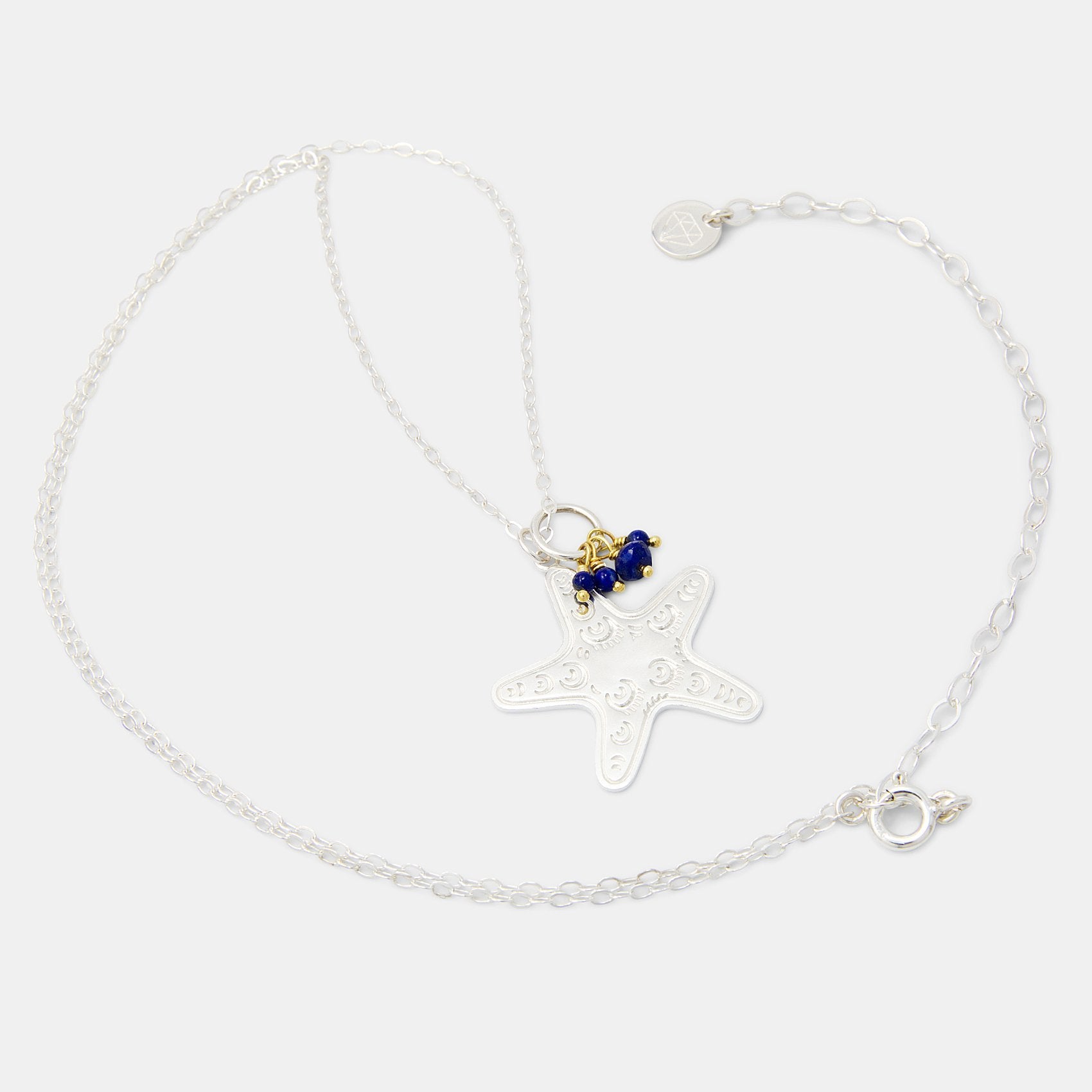 Starfish & lapis lazuli cluster necklace - Simone Walsh Jewellery Australia
