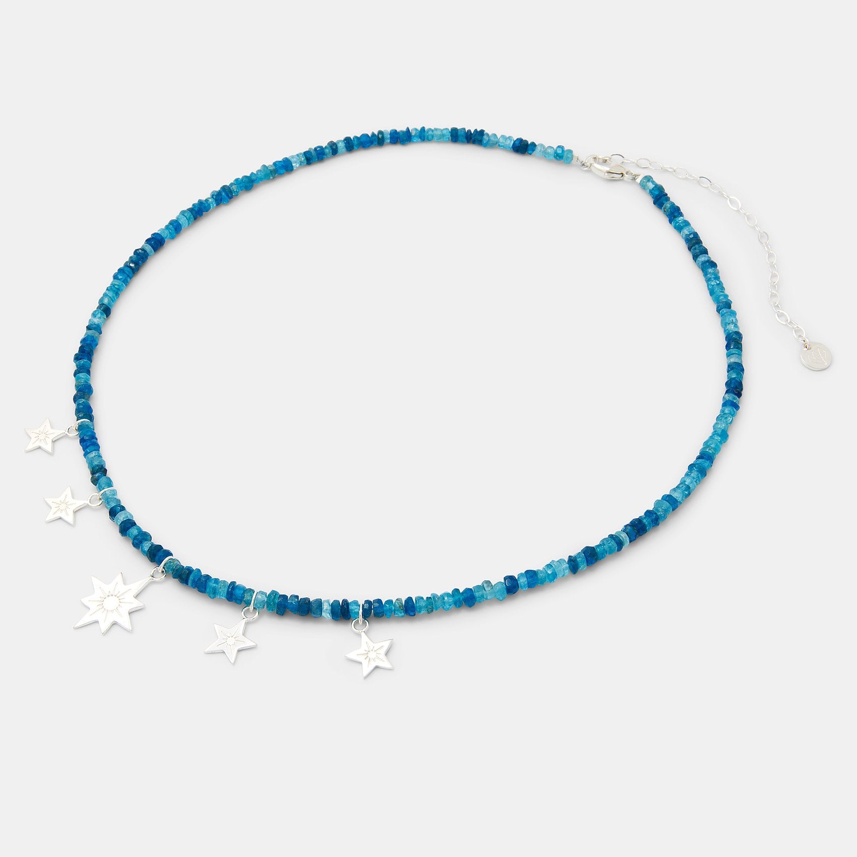 Stars & apatite beaded necklace - Simone Walsh Jewellery Australia