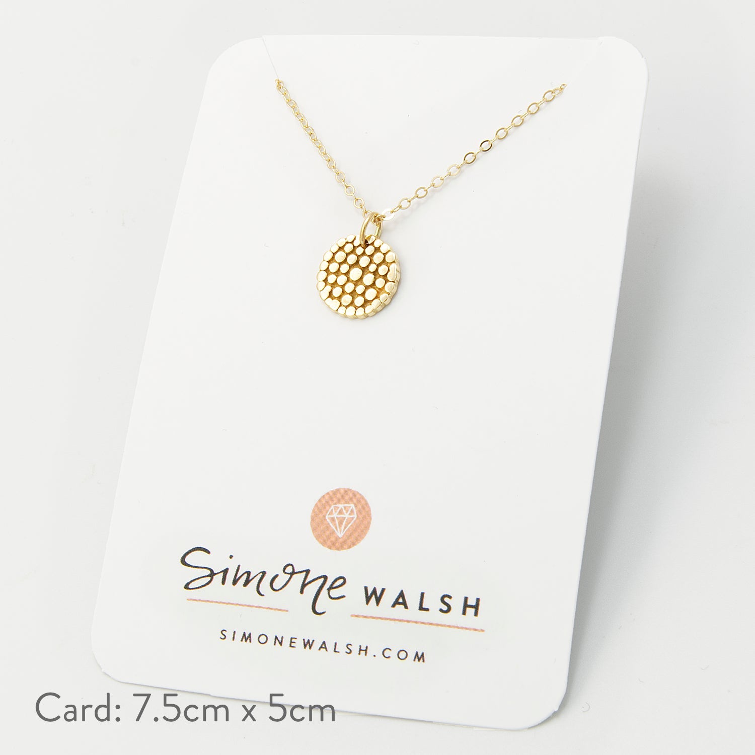 Wattle Blossom Solid Gold Pendant Necklace - Simone Walsh Jewellery Australia