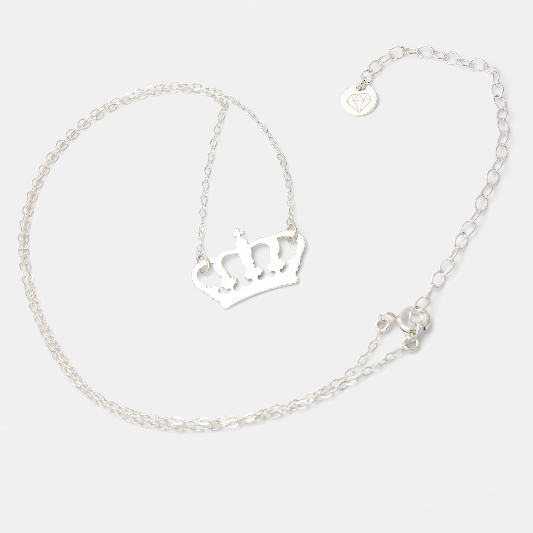Crown Sterling Silver Pendant Necklace