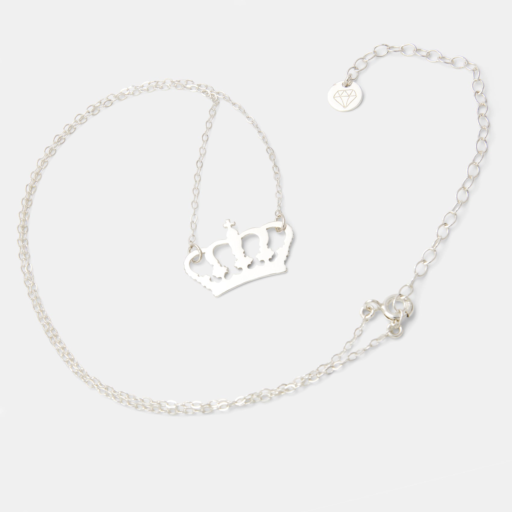 Crown Sterling Silver Pendant Necklace - Simone Walsh Jewellery Australia