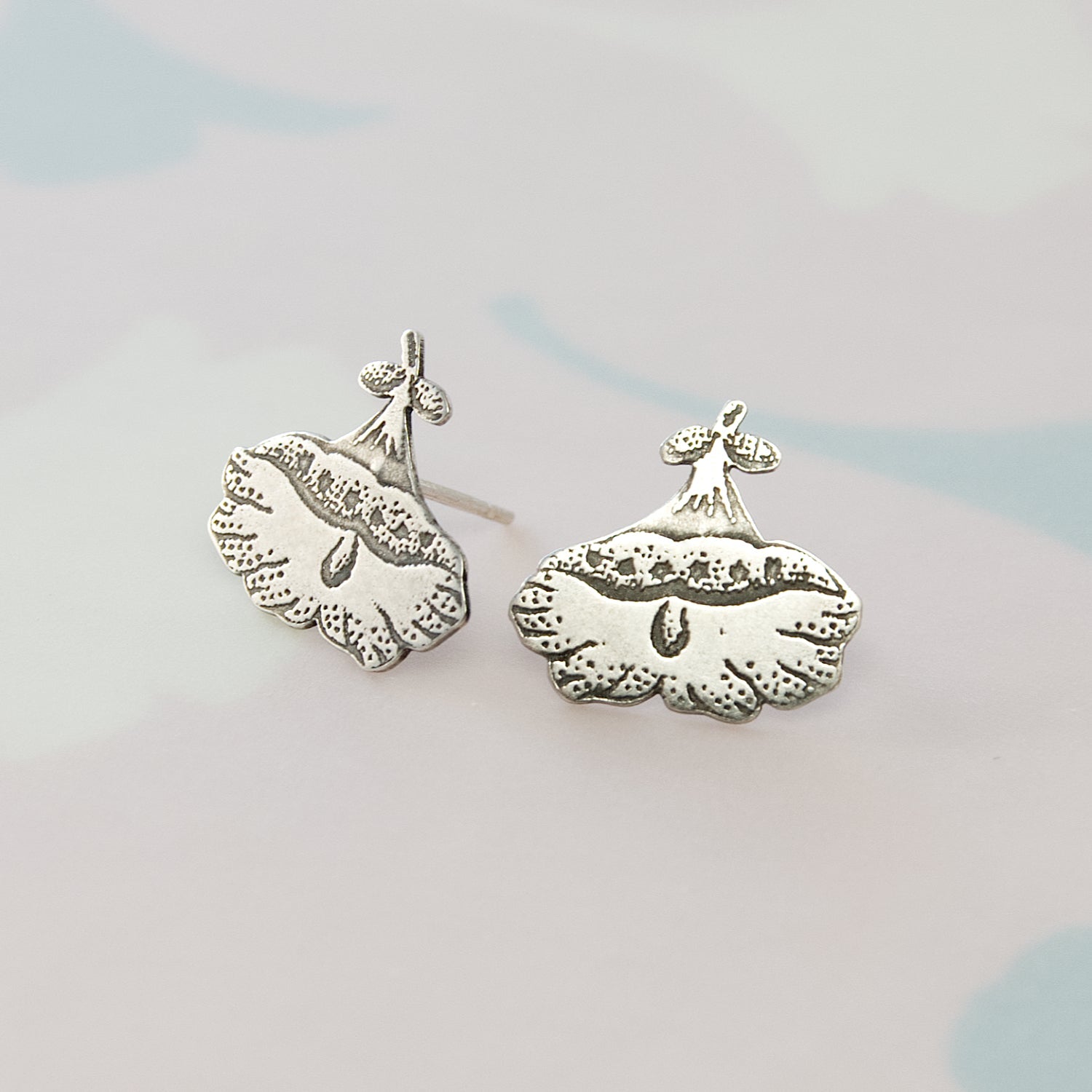 Hibiscus Flower Sterling Silver Stud Earrings - Simone Walsh Jewellery Australia