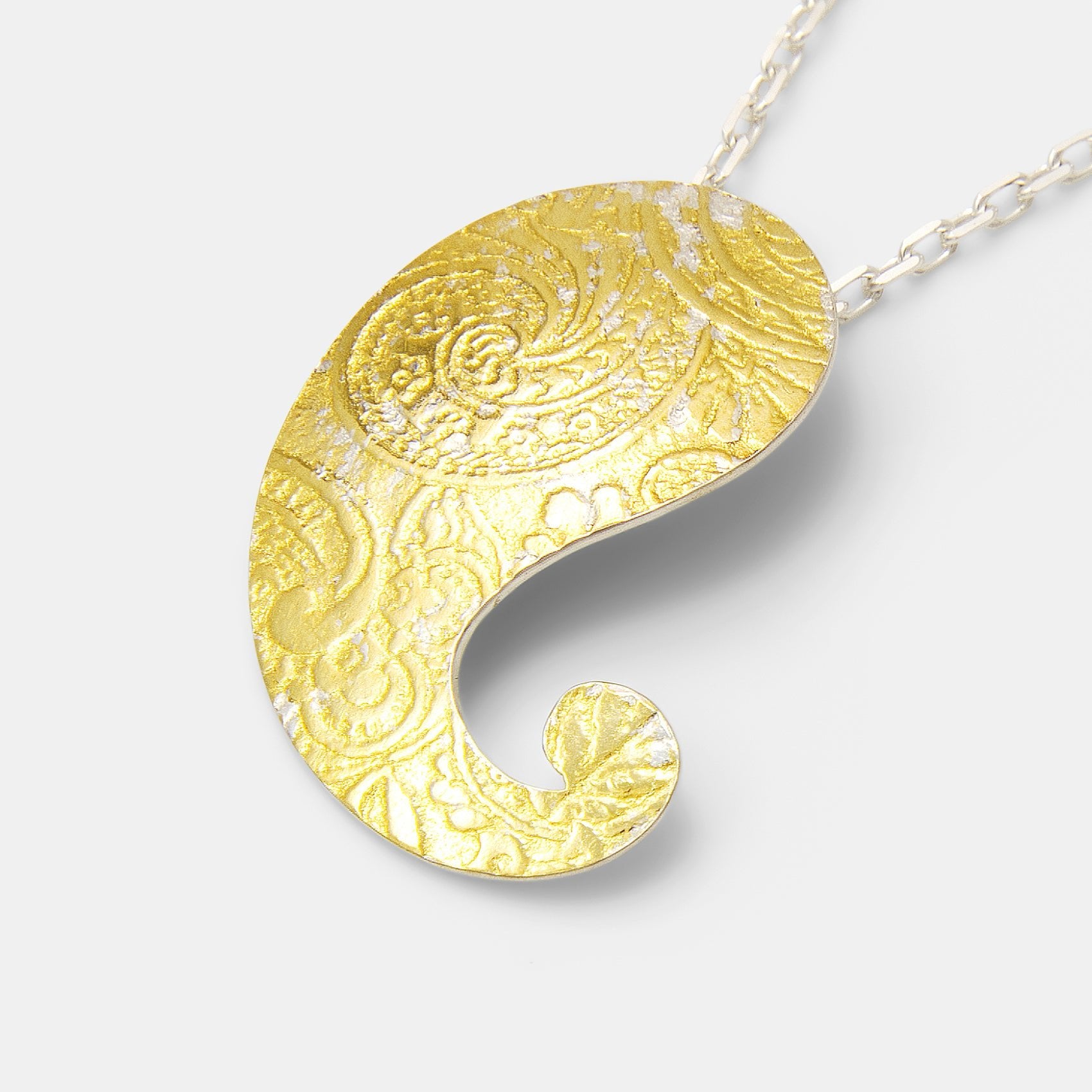 Paisley Gold & Silver Pendant Necklace - Simone Walsh Jewellery Australia