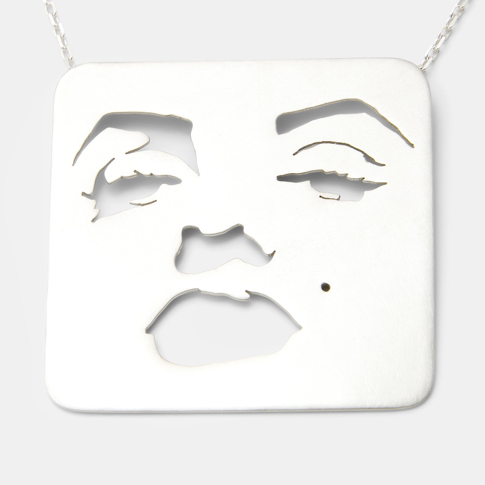 Pop Art Silver Statement Pendant Necklace - Simone Walsh Jewellery Australia