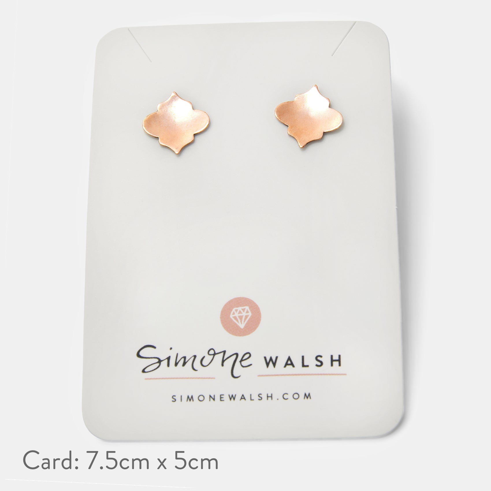 Quatrefoil Copper & Sterling Silver Stud Earrings - Simone Walsh Jewellery Australia